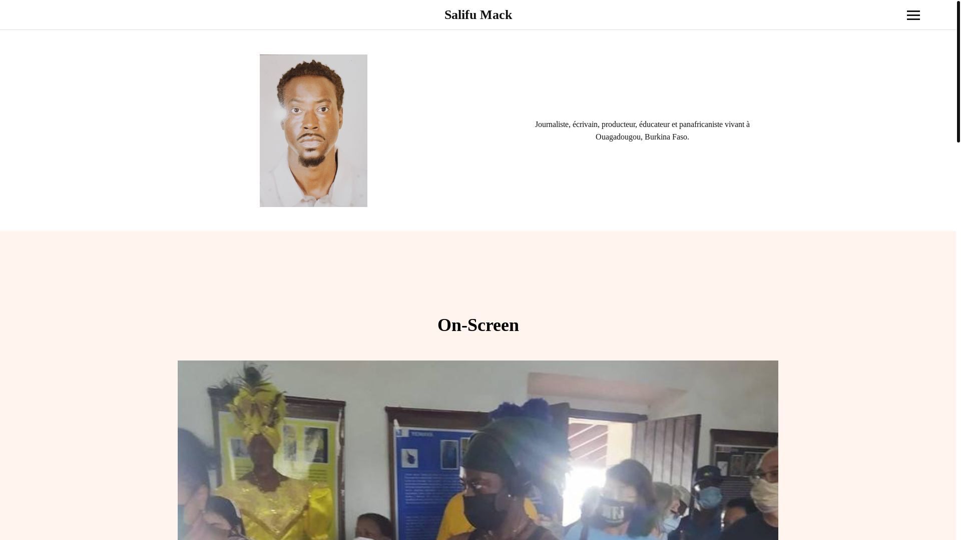 website screenshot of https://salifumack.com/