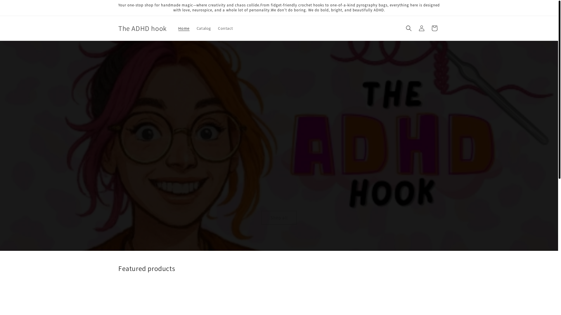 website screenshot of https://theadhdhook.com/