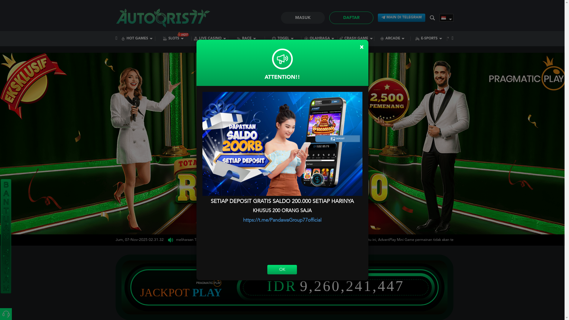 website screenshot of https://autoqris77strom.org/