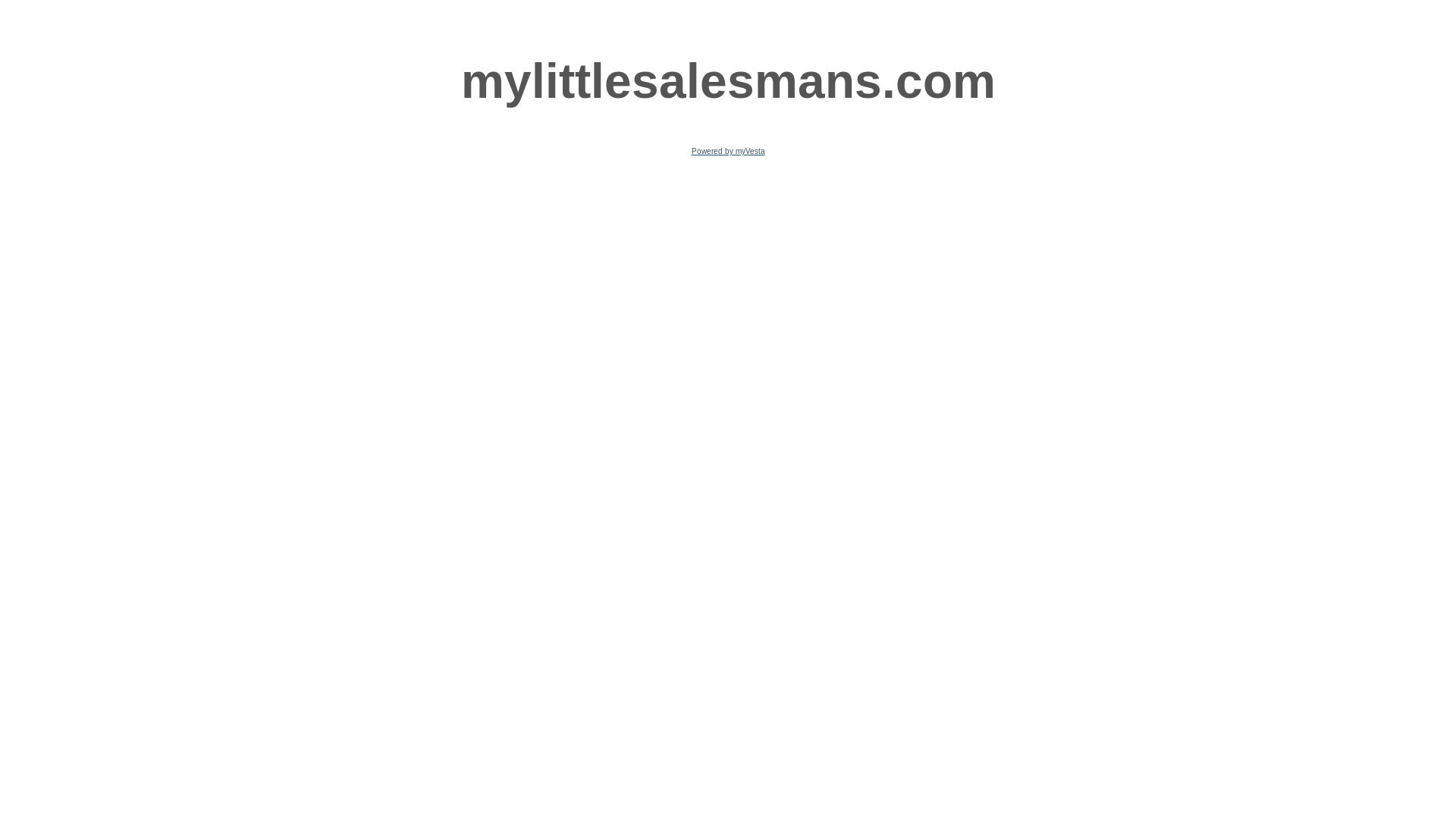 website screenshot of https://mylittlesalesmans.com/
