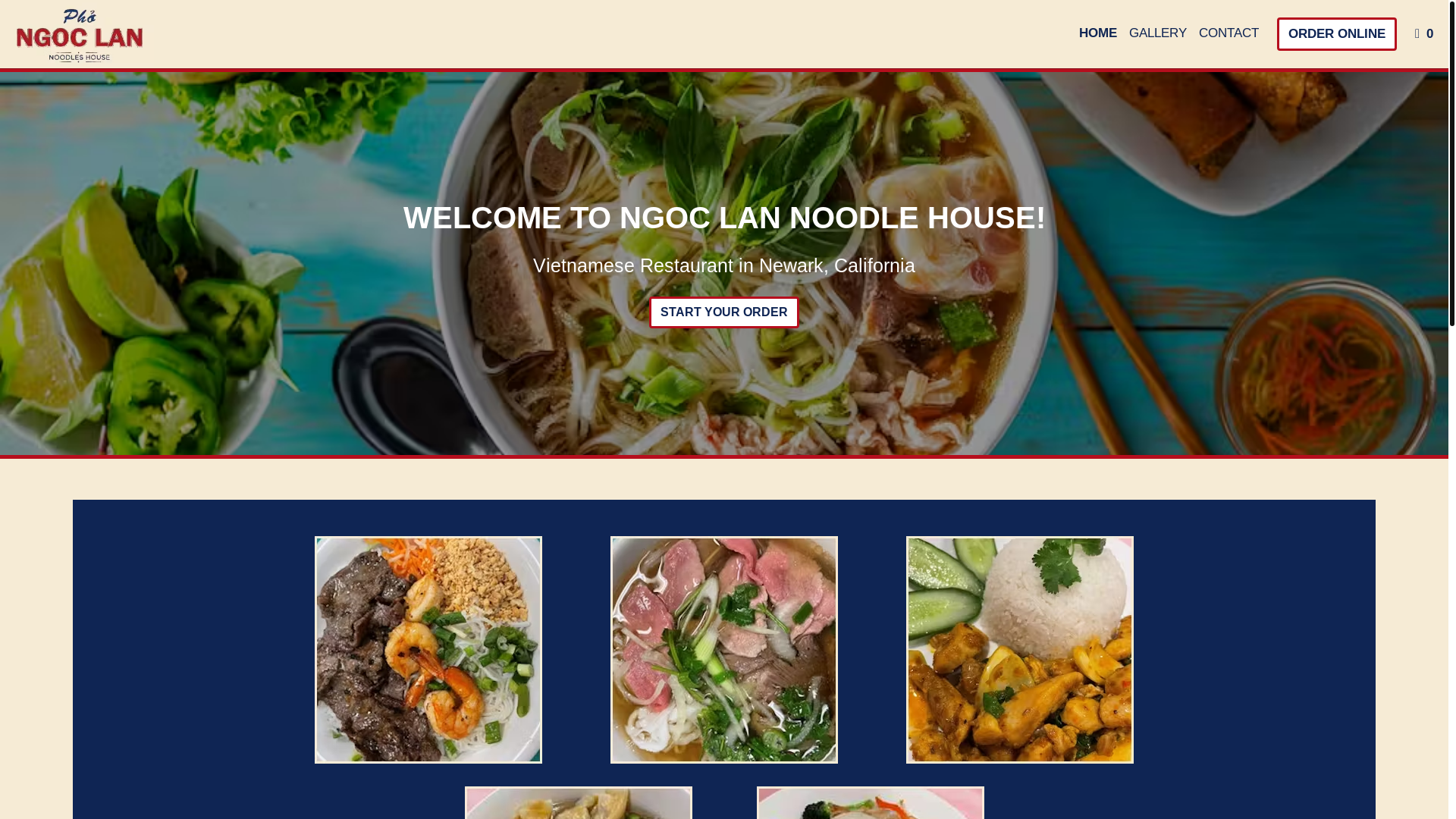 website screenshot of https://ngoclannoodlehouse.com/