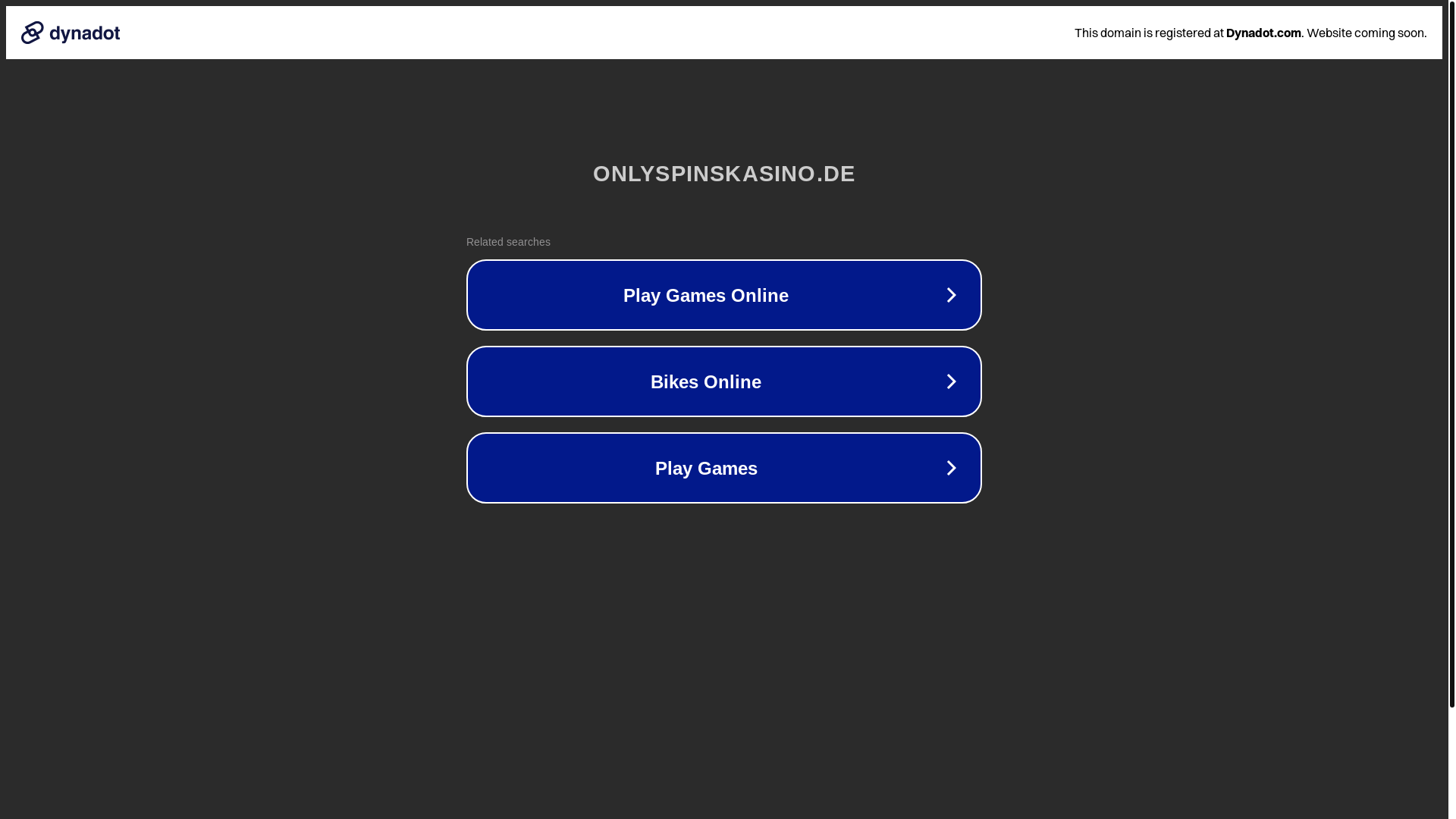 website screenshot of https://onlyspinskasino.de/
