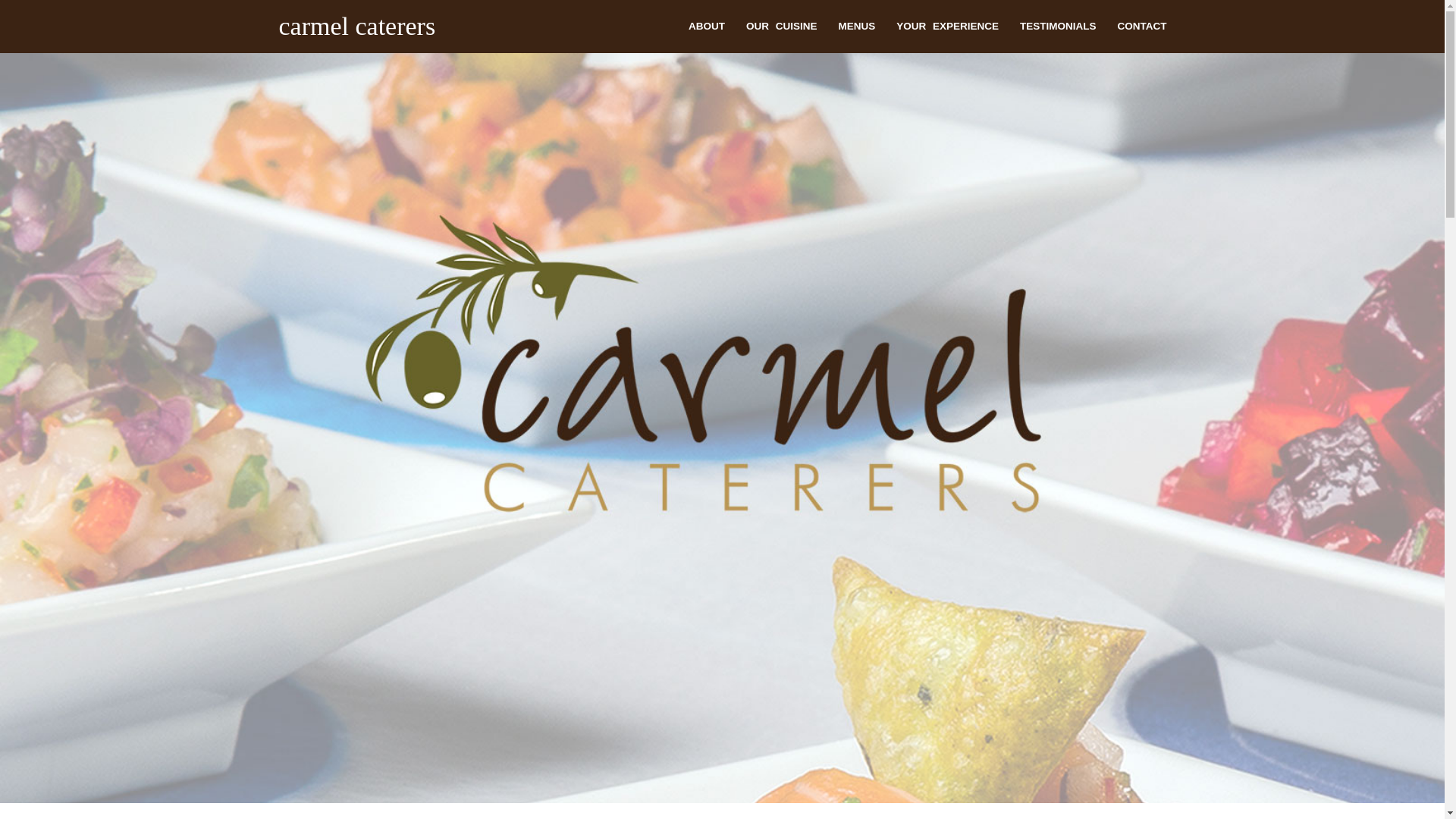 website screenshot of https://carmel-caterers.com