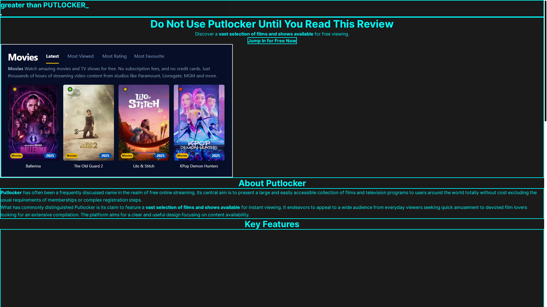 website screenshot of https://putlocker-4fcc.pages.dev/