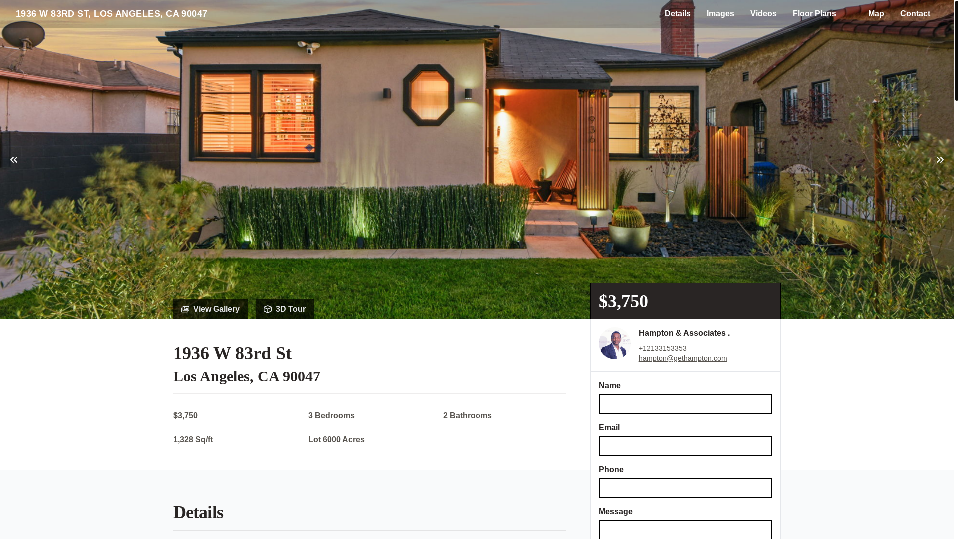 website screenshot of https://hampton1936homes.com/