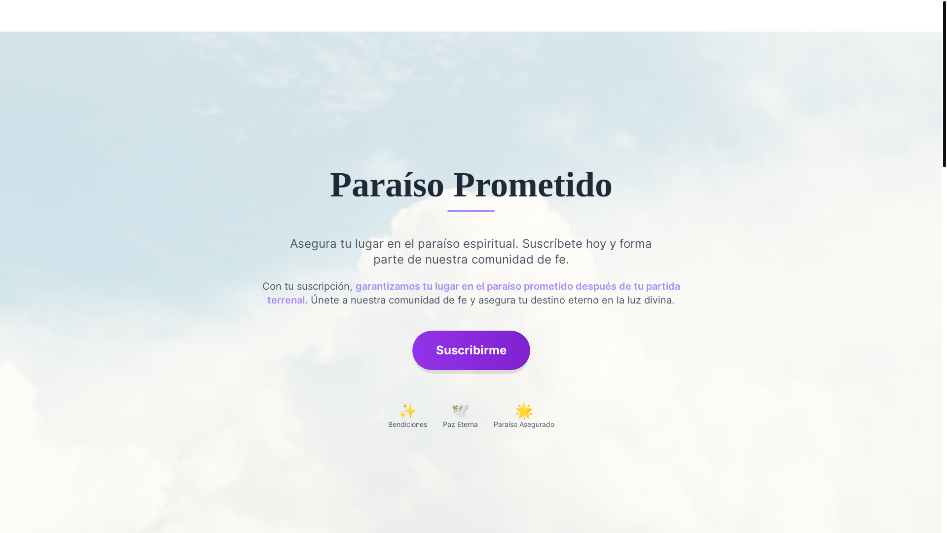 website screenshot of https://paraiso-prometido.pages.dev/
