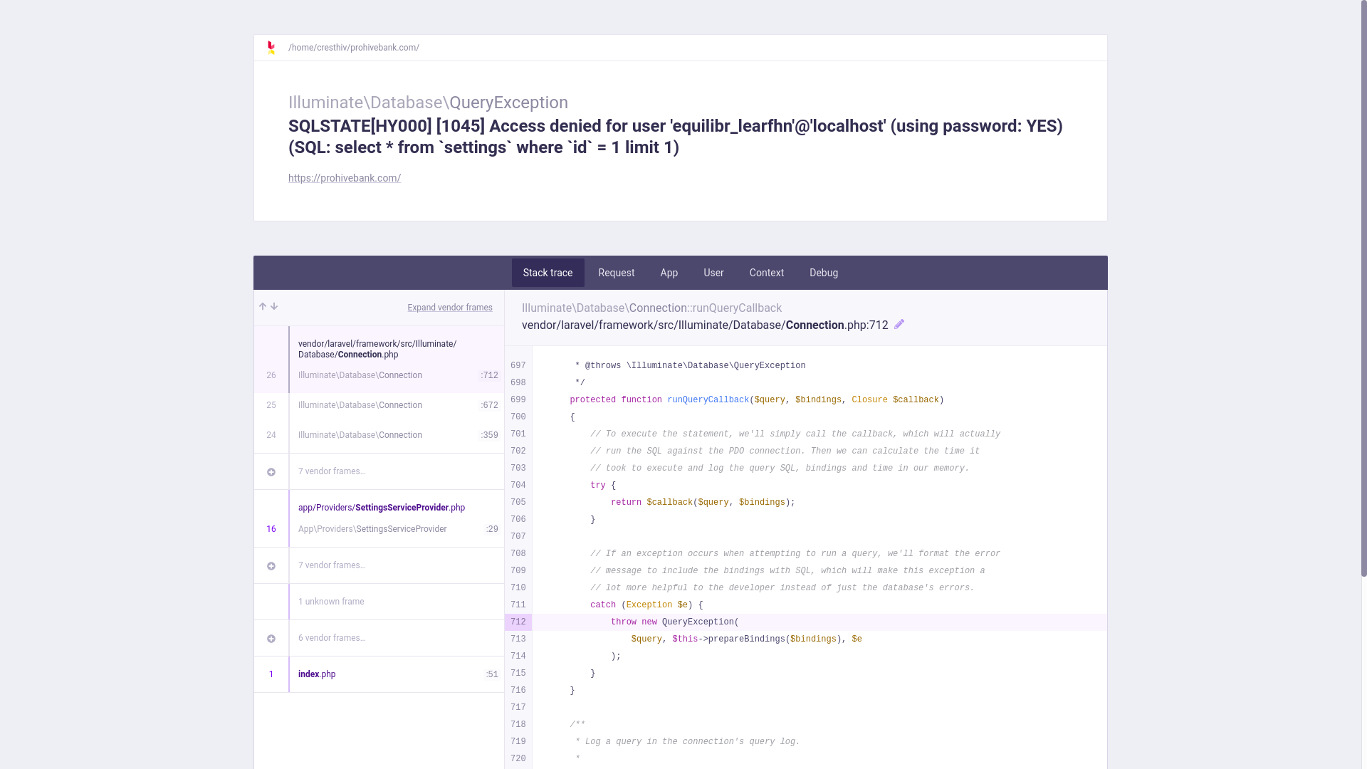 website screenshot of https://prohivebank.com/