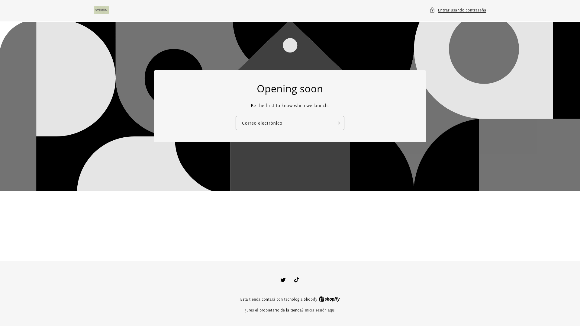 website screenshot of https://utensia.shop/