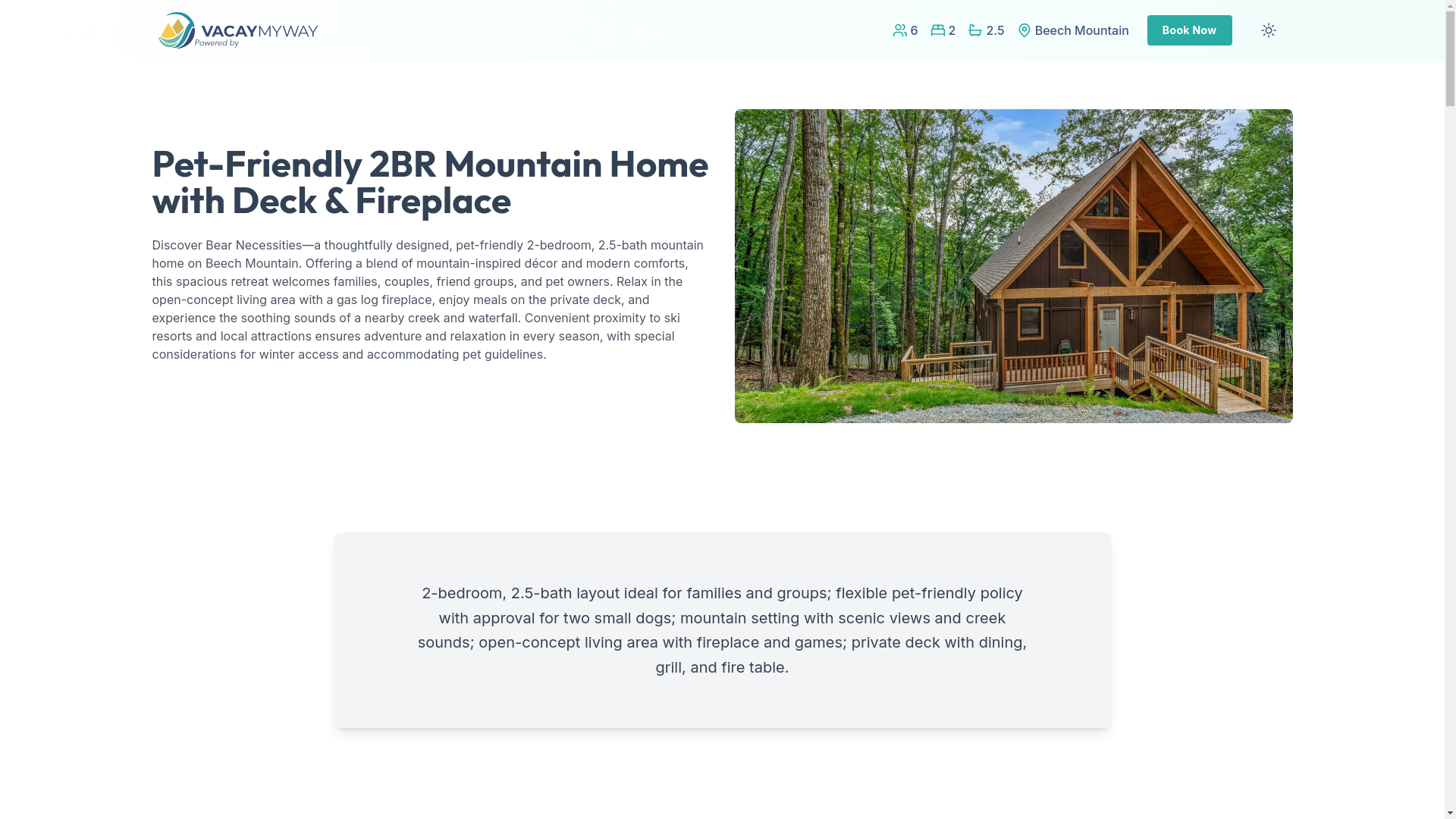 website screenshot of https://beechcreek.house/
