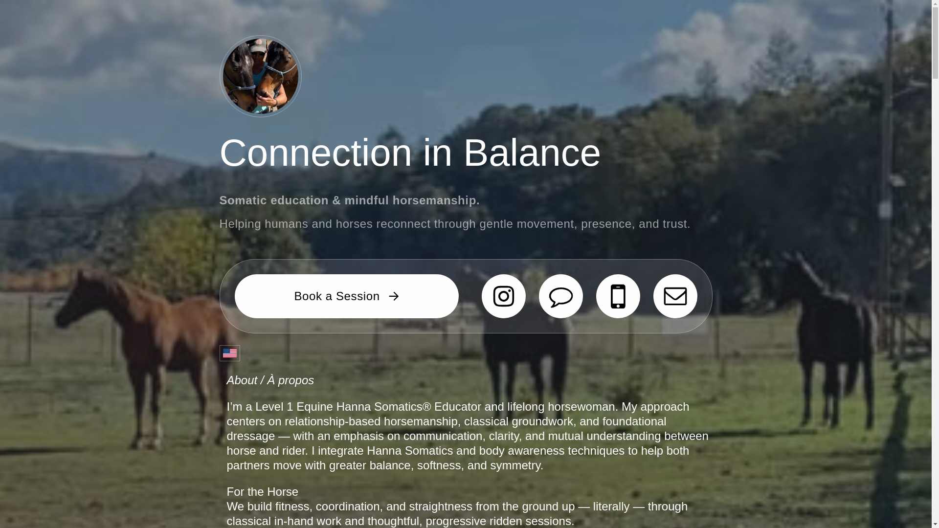 website screenshot of https://connectioninbalance.com/