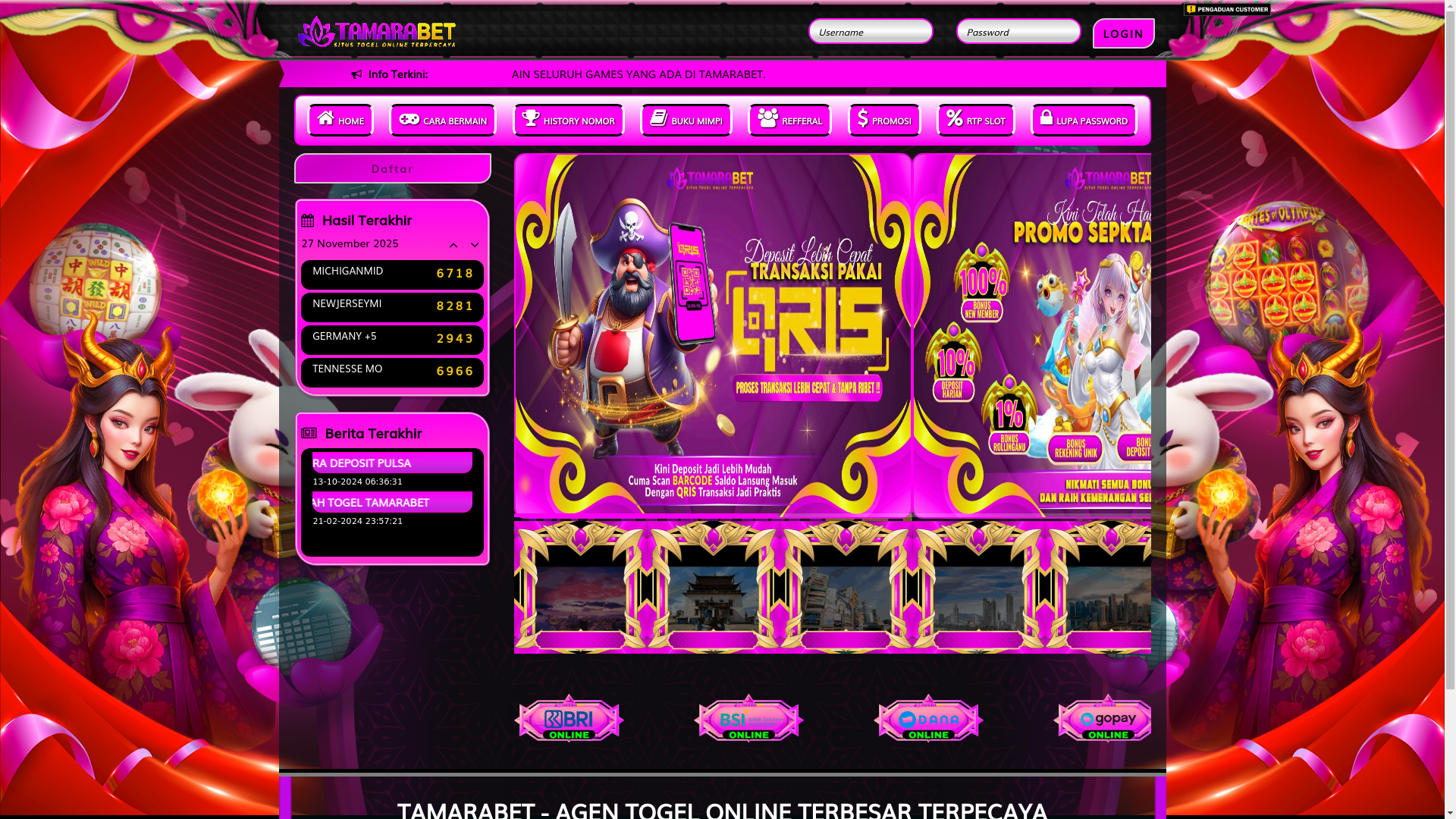 website screenshot of https://tamarattm.site/