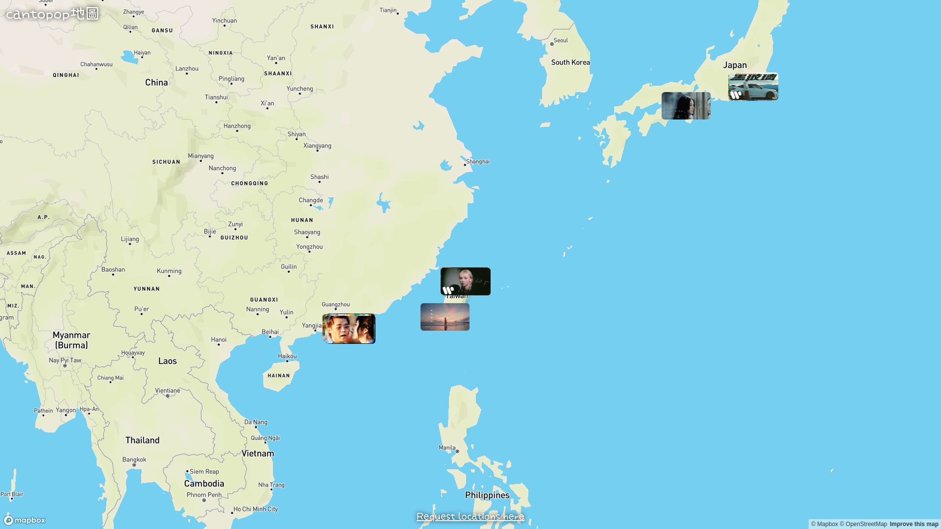 website screenshot of https://cantopopmap.hk/