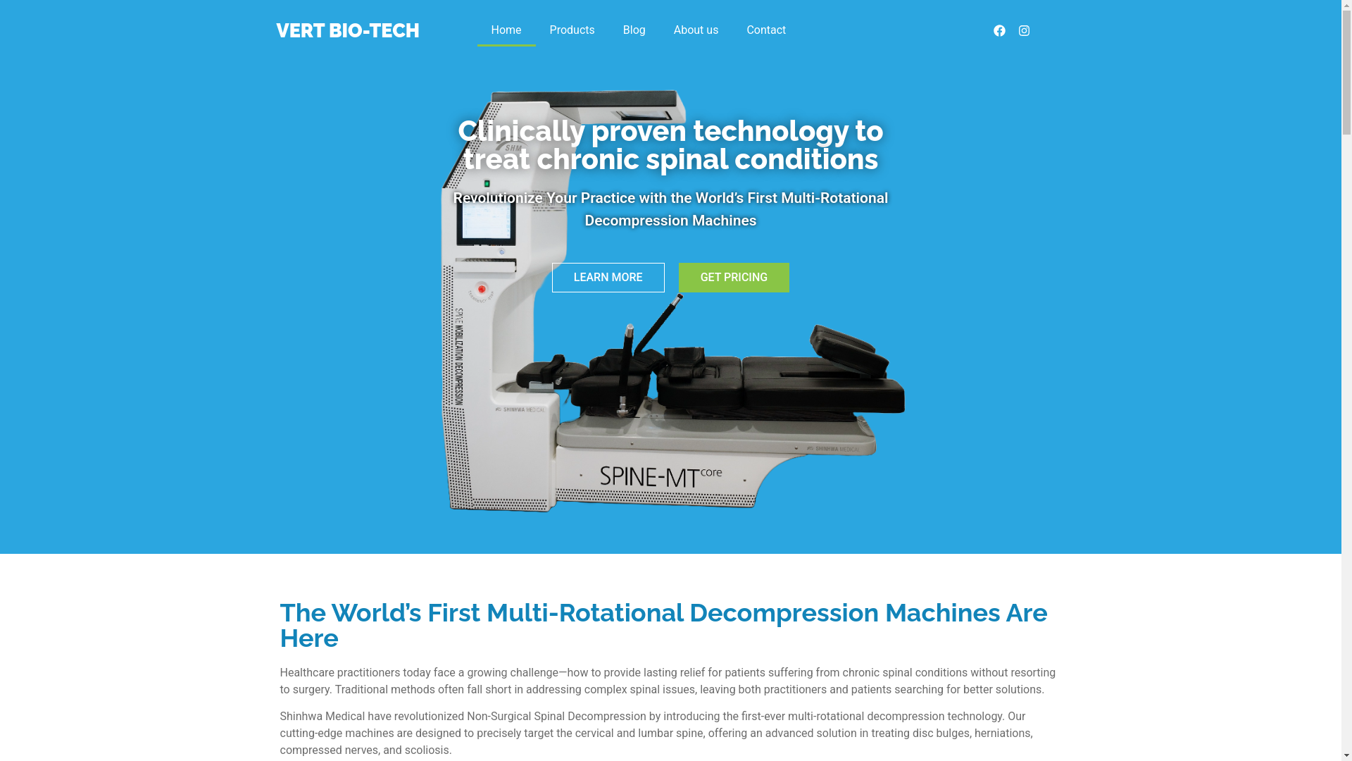 website screenshot of https://usevertbiotech.com/