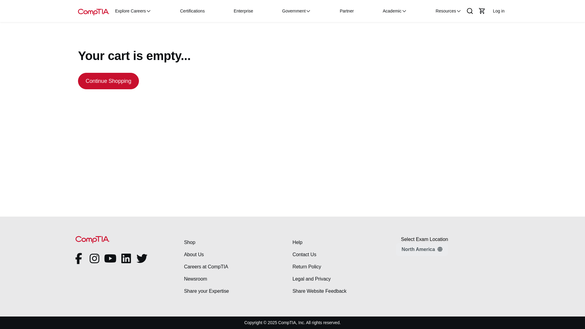 website screenshot of https://shop.comptia.org/en-us/checkout/