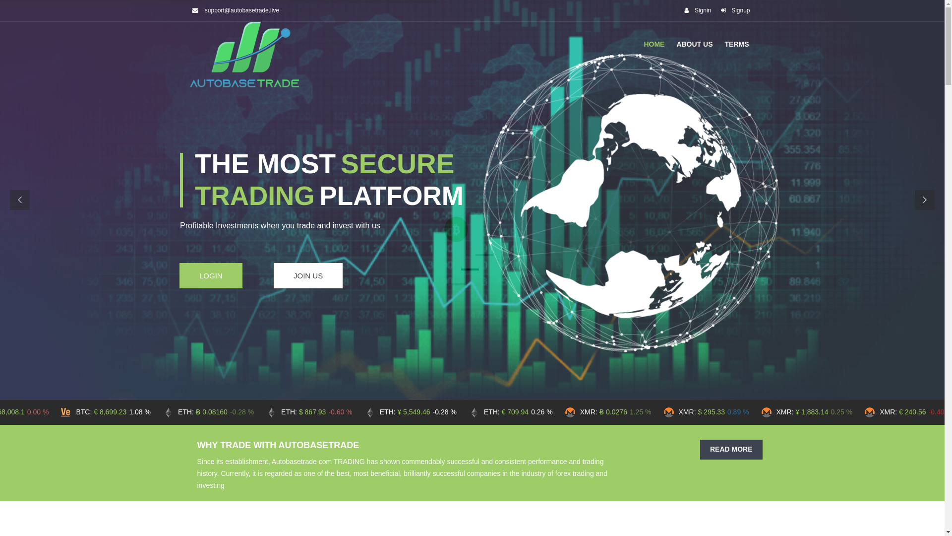 website screenshot of https://autobasetrades.com/