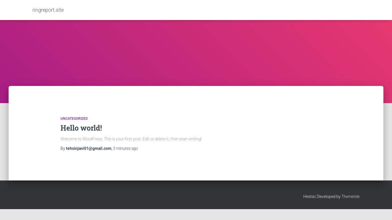 website screenshot of https://ringreport.site/