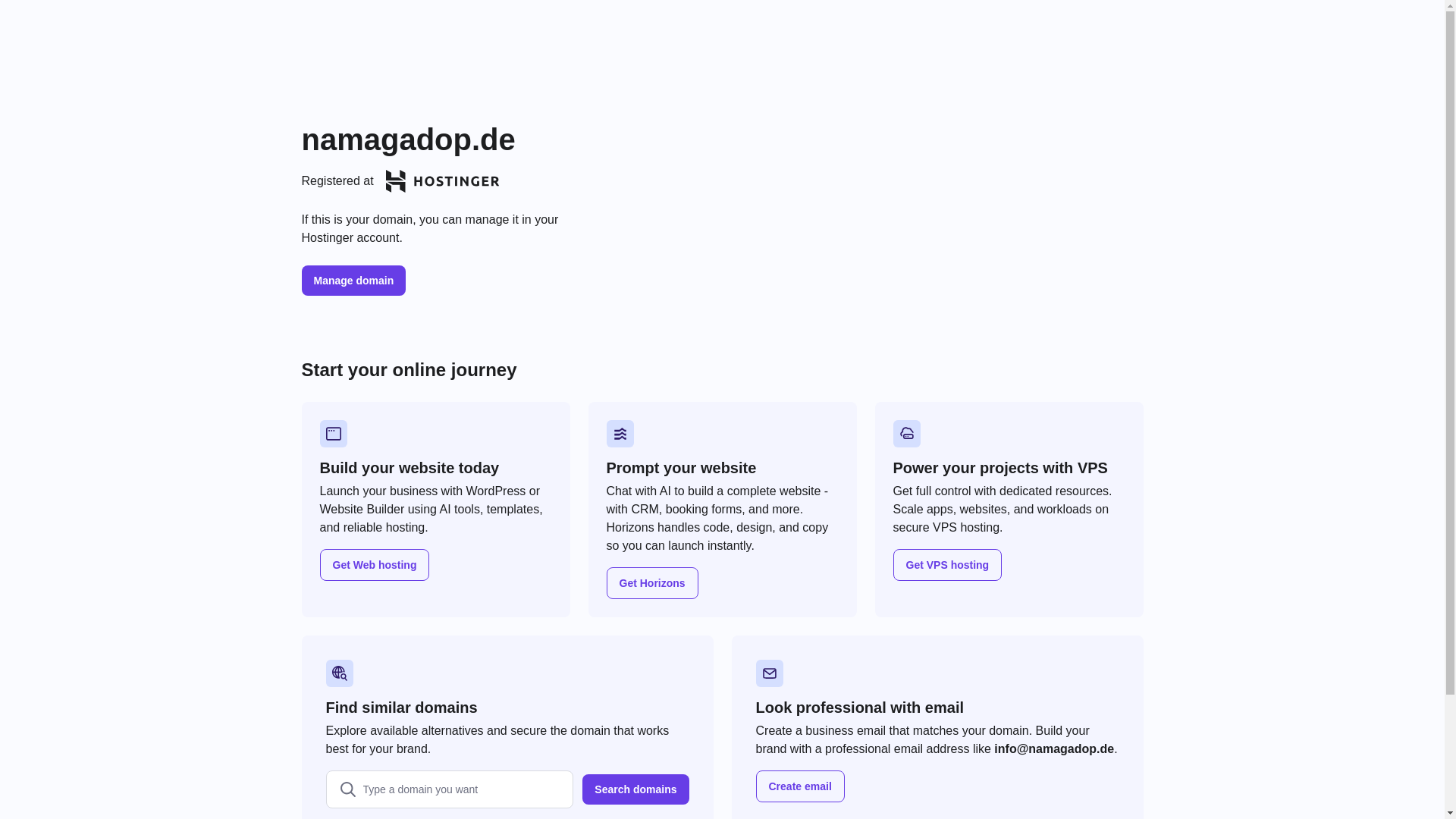 website screenshot of https://namagadop.de/