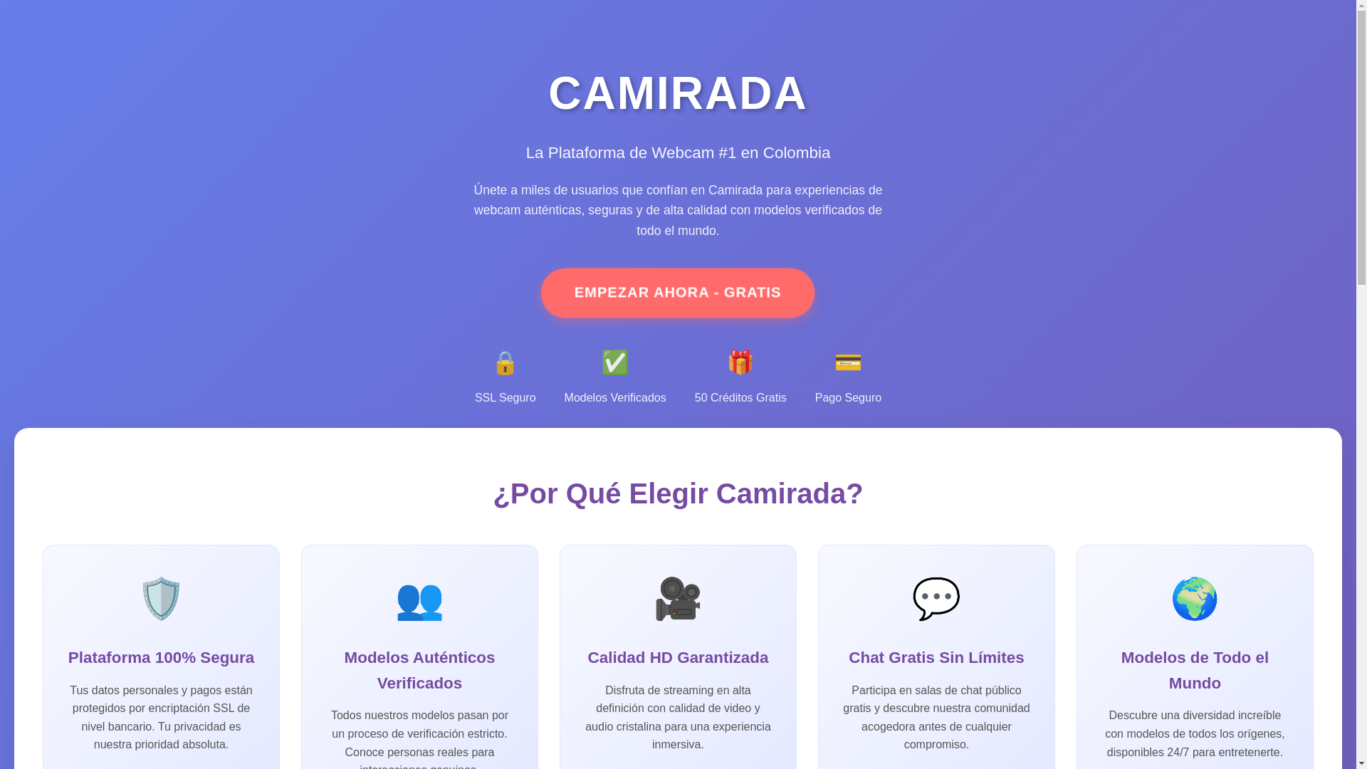 website screenshot of https://camirada.co/