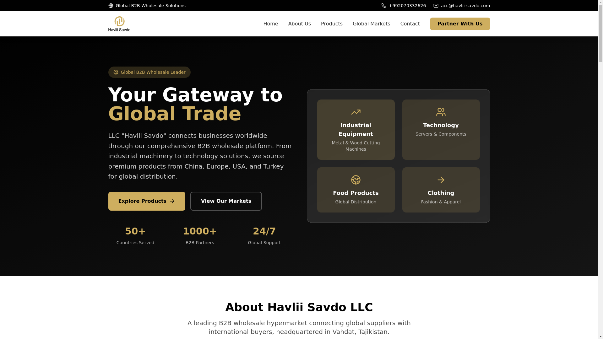 website screenshot of https://havlii-savdo.com/