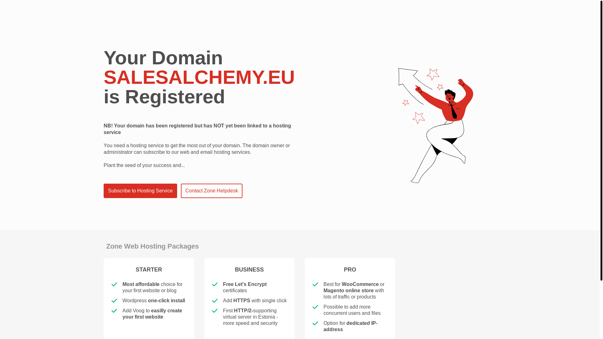 website screenshot of https://salesalchemy.eu/