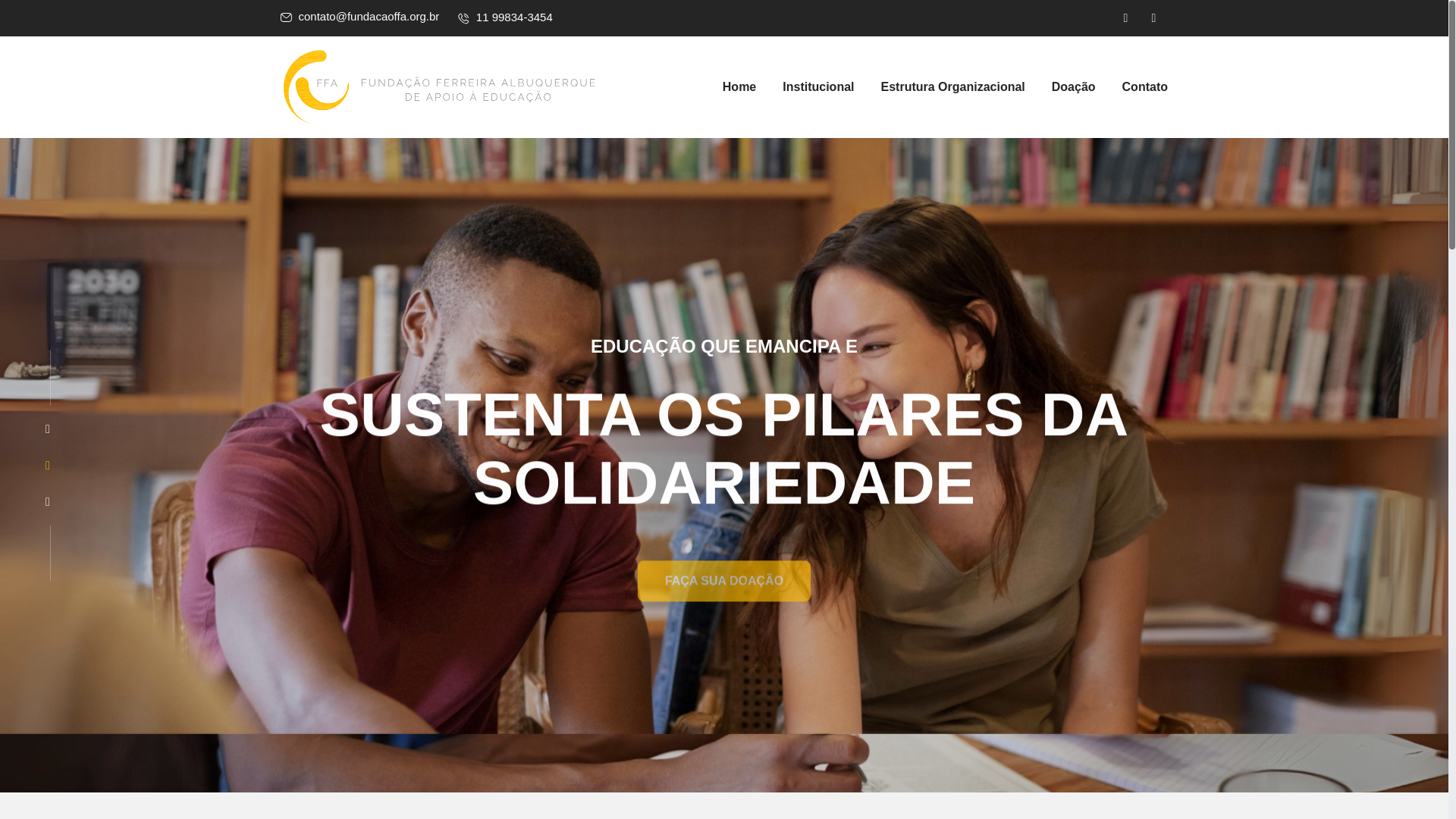 website screenshot of https://fundacaoffa.org.br/