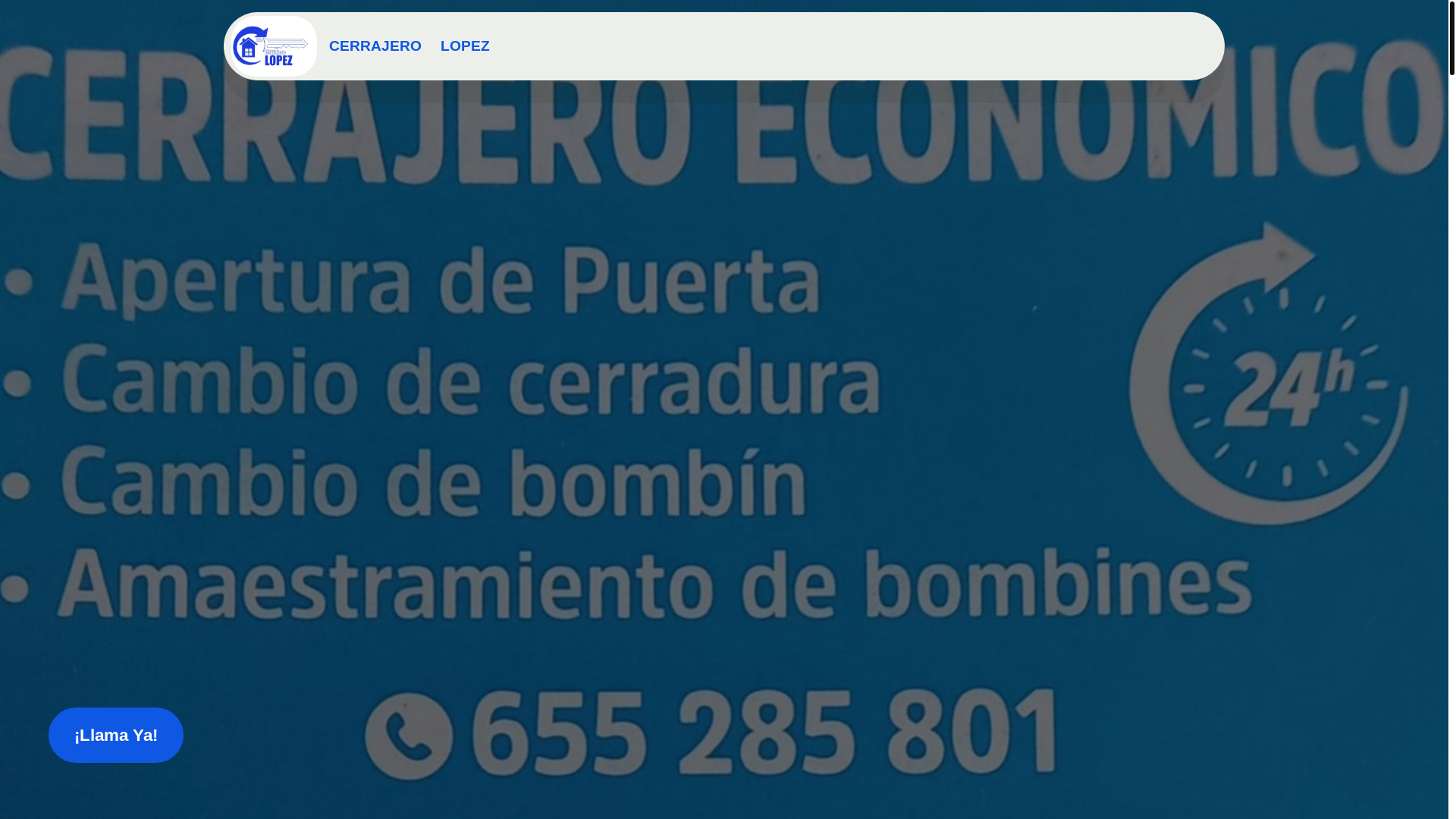 website screenshot of https://cerrajerolopez.com/