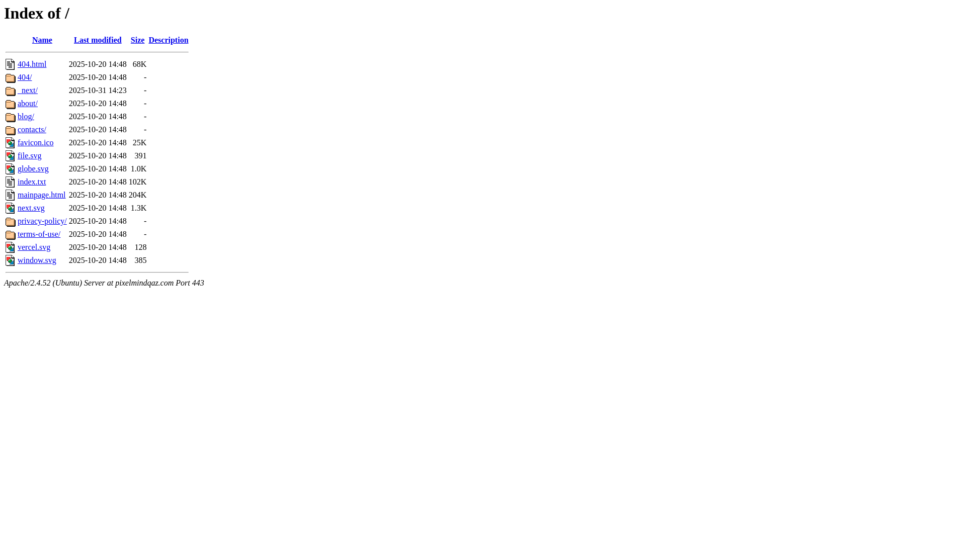 website screenshot of https://pixelmindqaz.com/