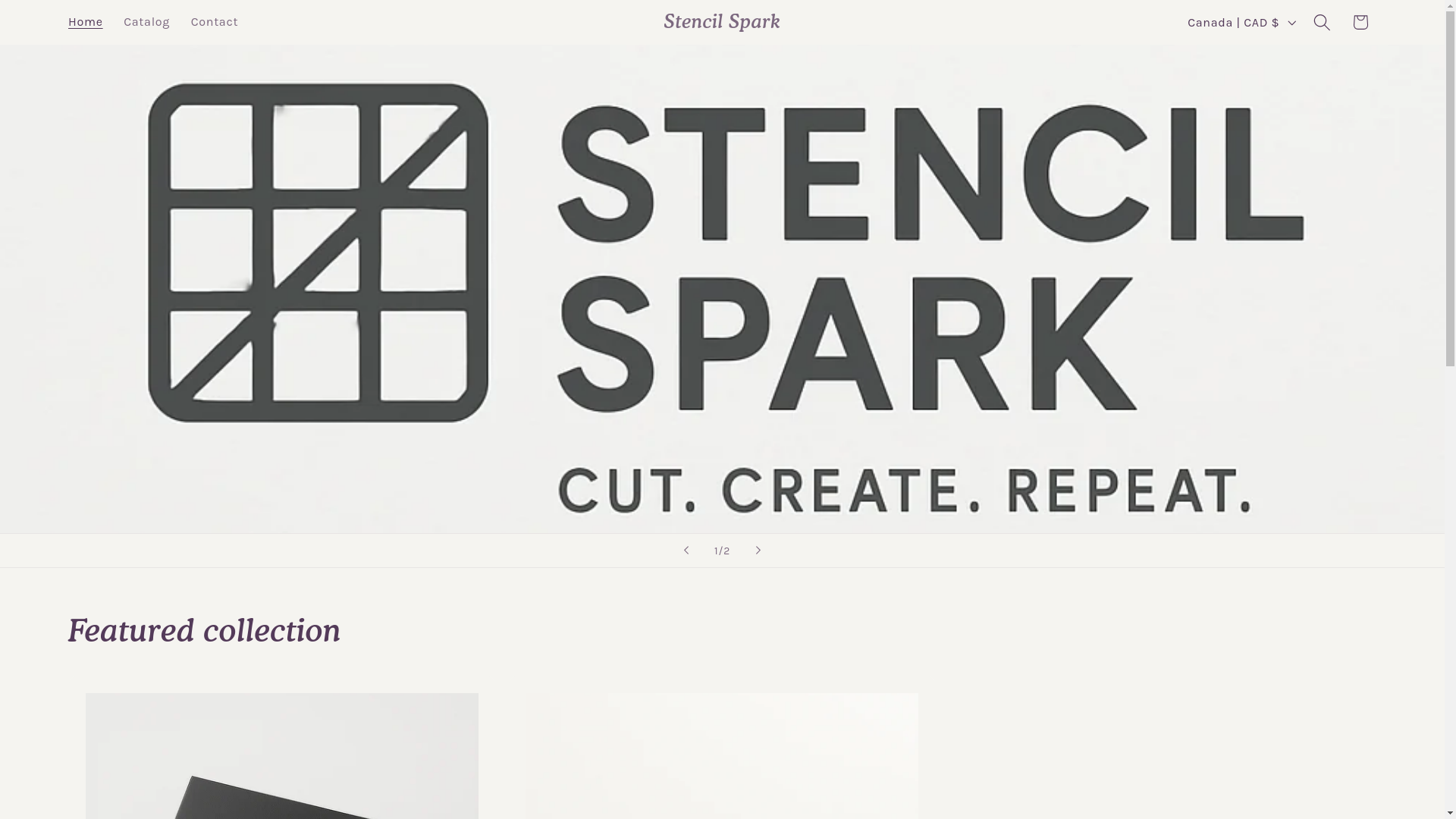 website screenshot of https://stencilspark3d.us/