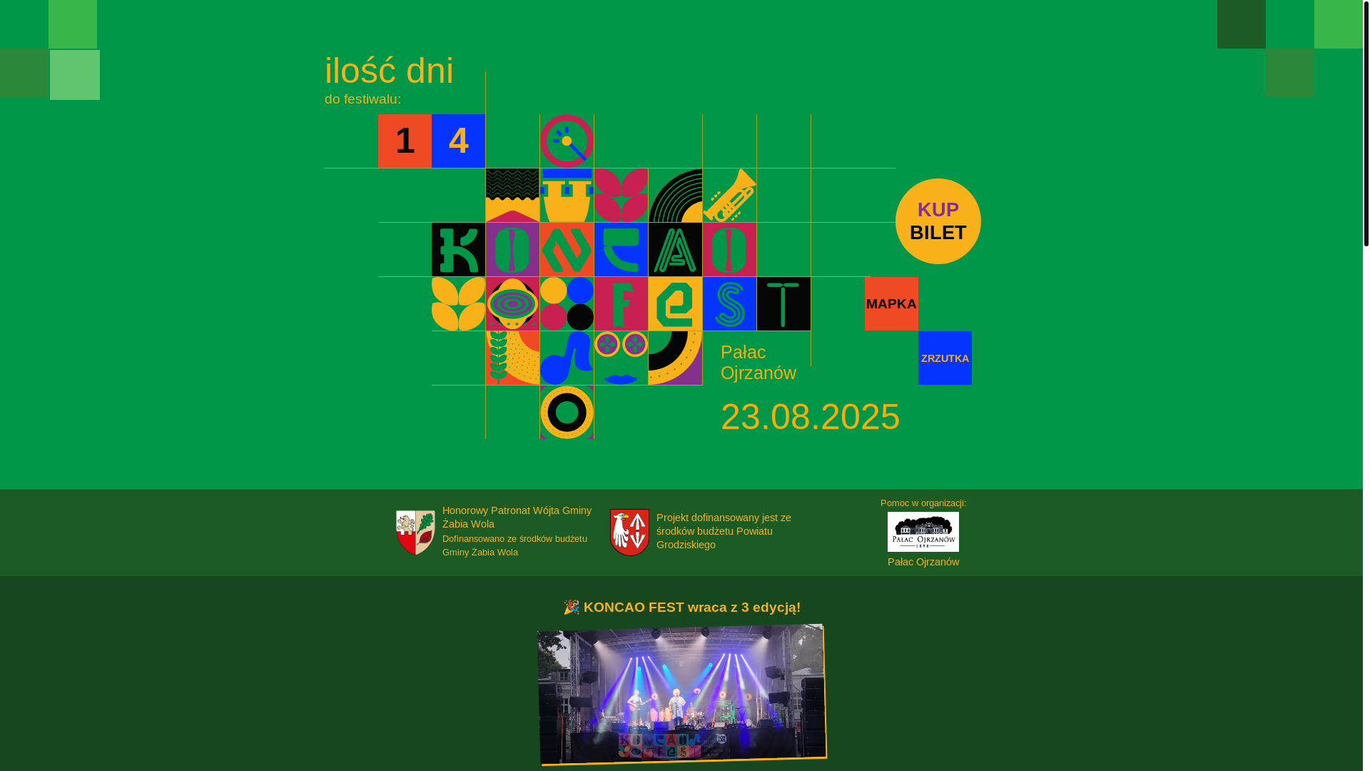 website screenshot of https://koncao-fest.pages.dev/