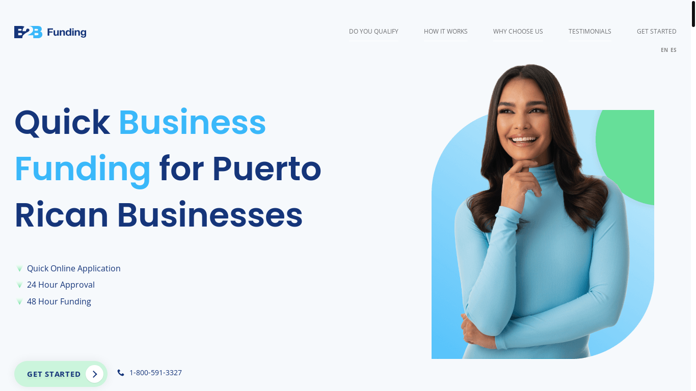 website screenshot of https://openb2bfundinghq.com/