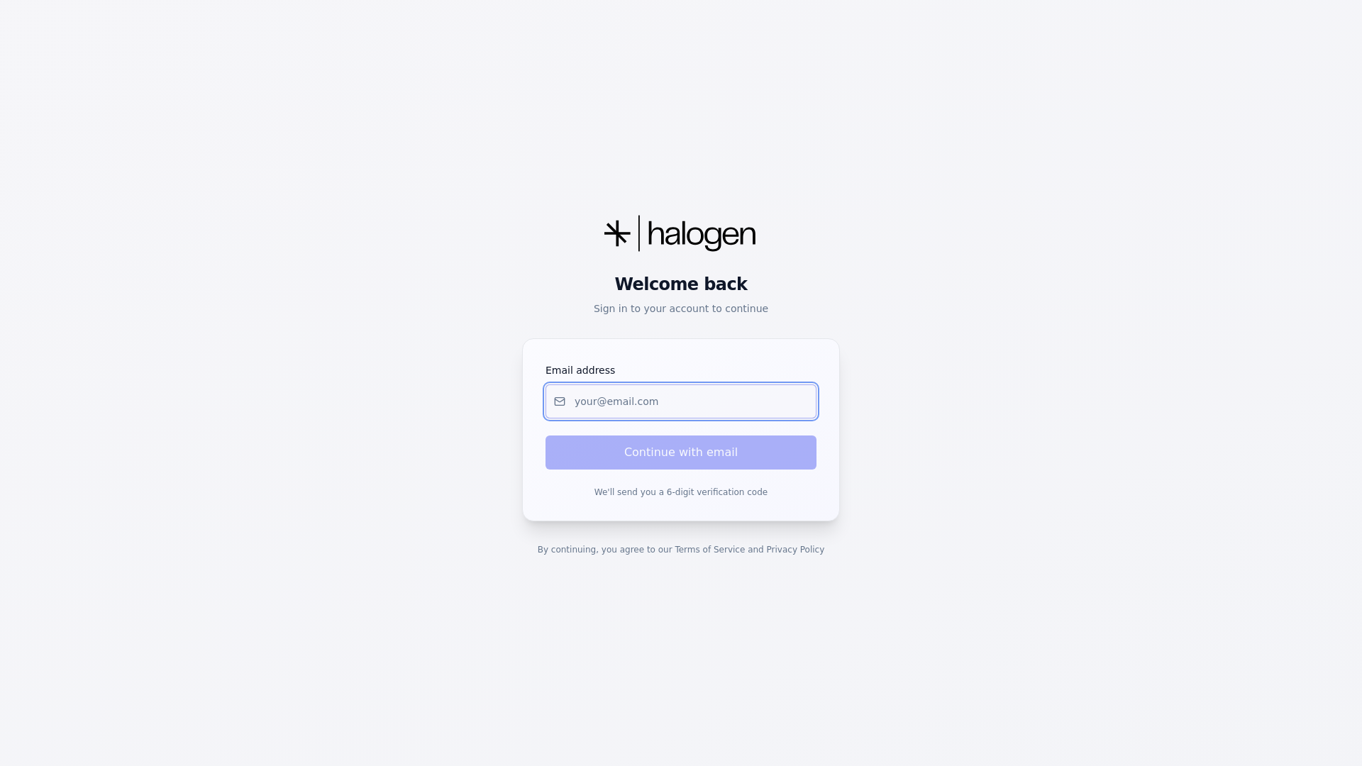 website screenshot of https://halogen-backend.pages.dev/