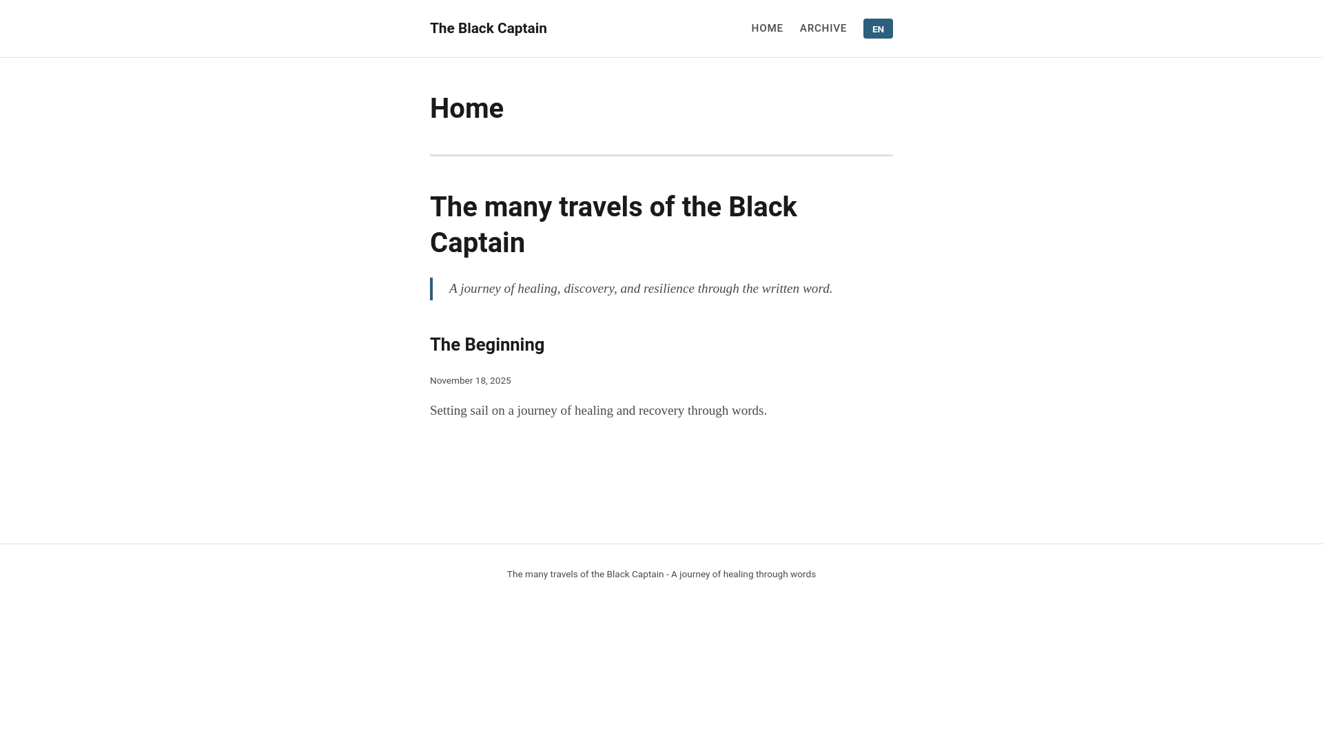 website screenshot of https://the-black-captain.pages.dev/