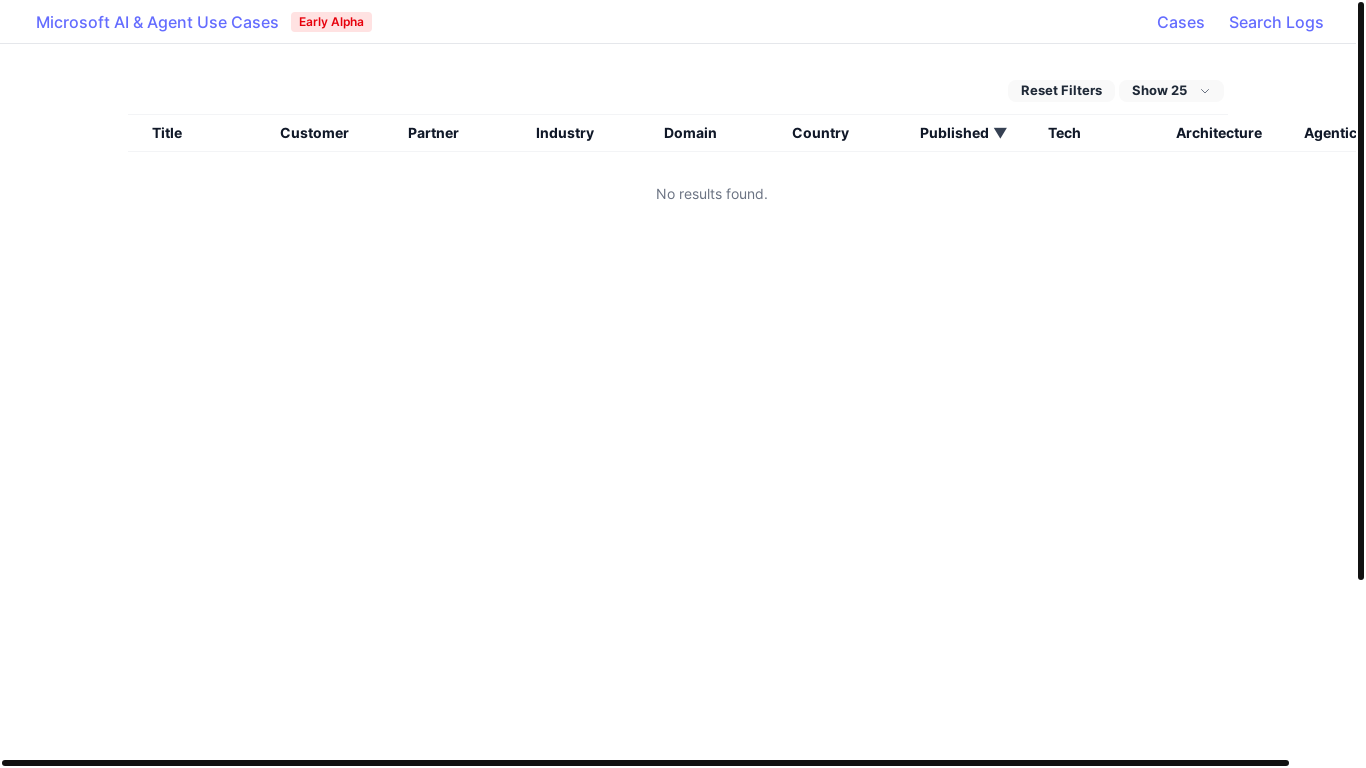 website screenshot of https://aiusecasehub.com/