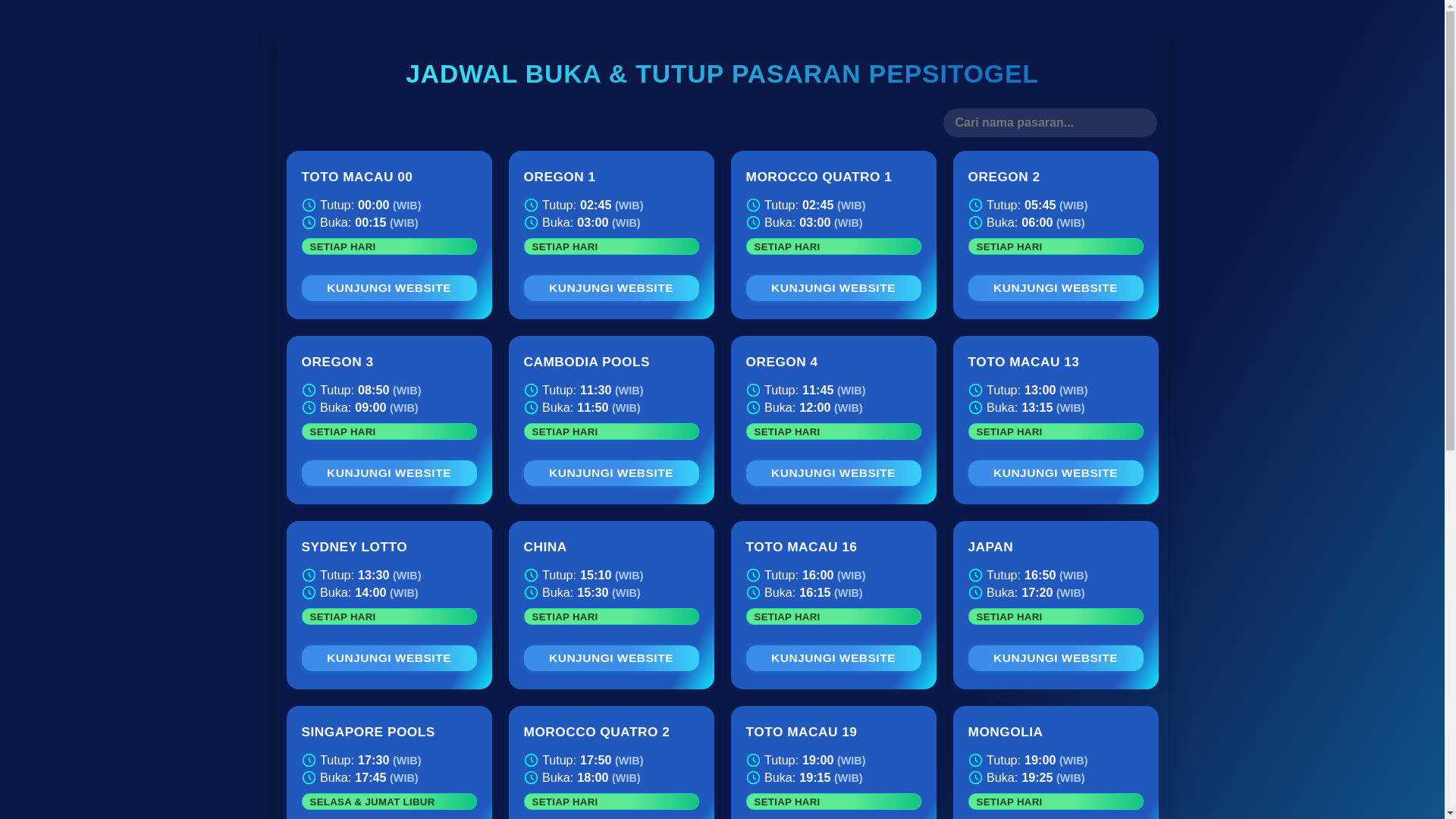 website screenshot of https://jadwalpasaranpep.com/