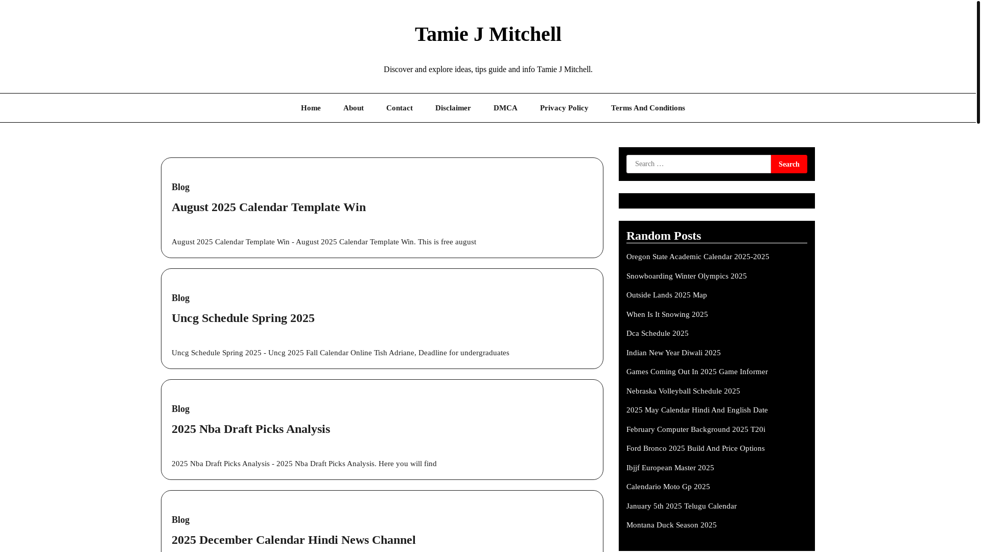 website screenshot of https://tamiejmitchello.pages.dev/