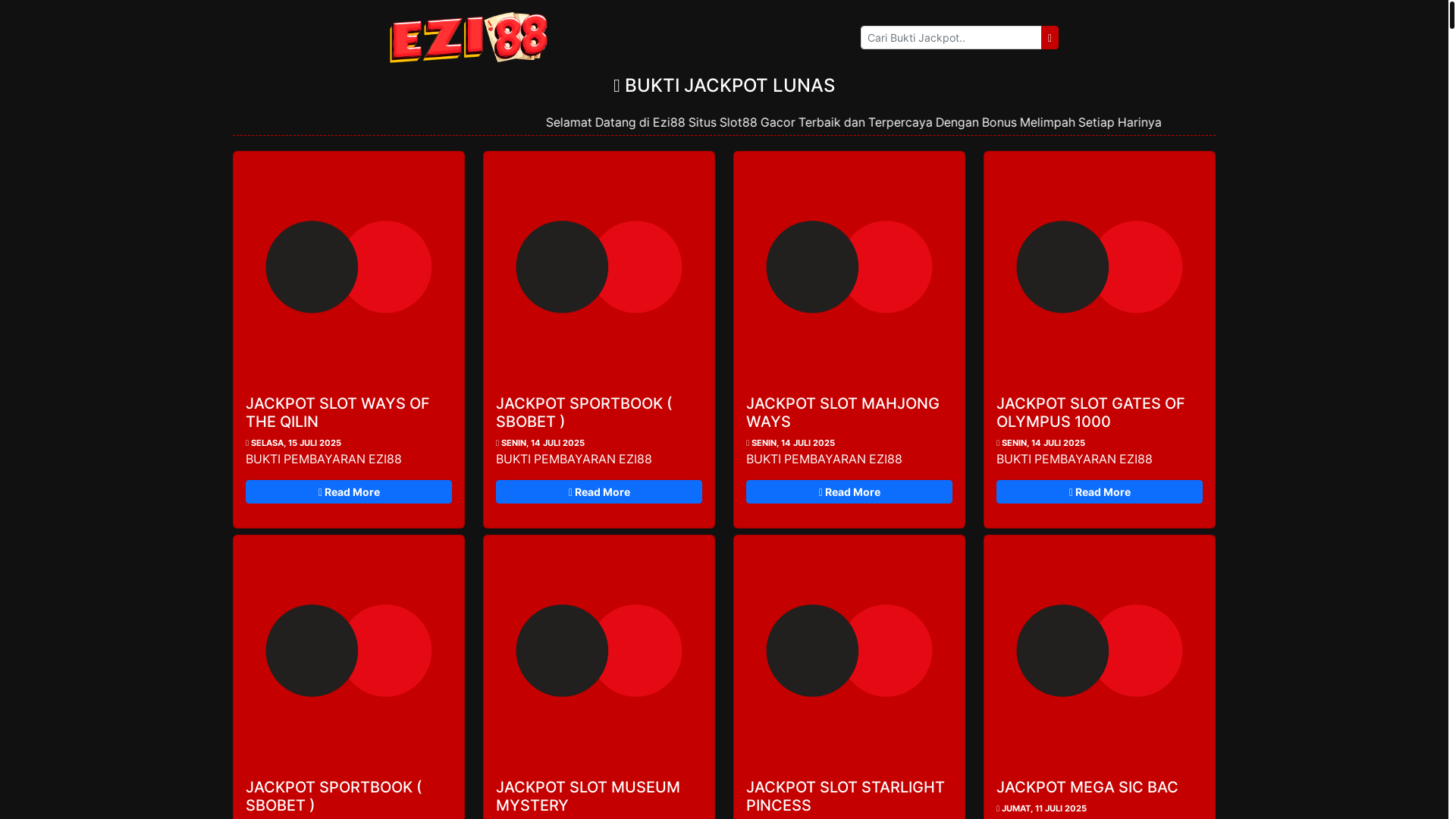 website screenshot of https://jpezi88meledak.com/