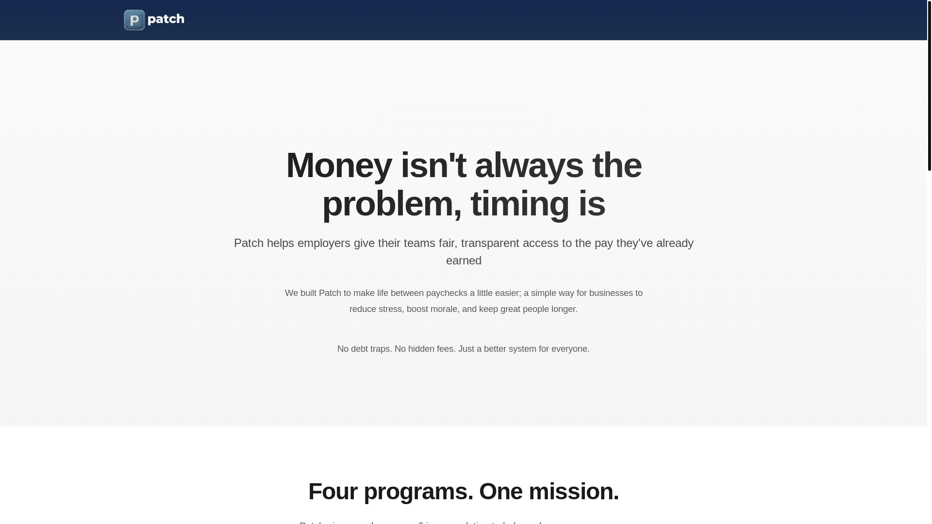 website screenshot of https://meetpatchsystems.com/