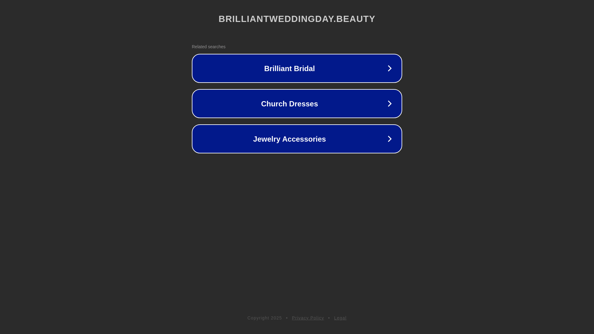 website screenshot of https://brilliantweddingday.beauty/