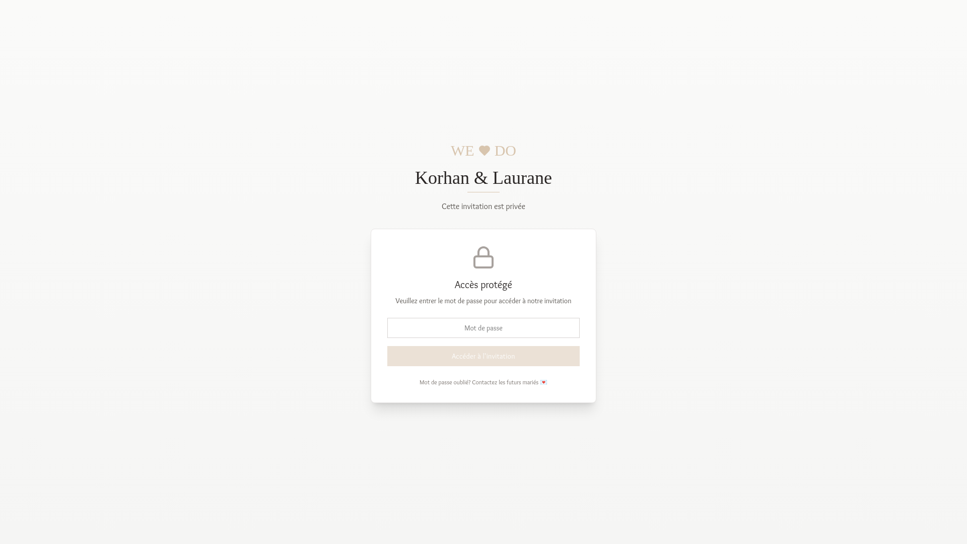 website screenshot of https://klorane.wedding/