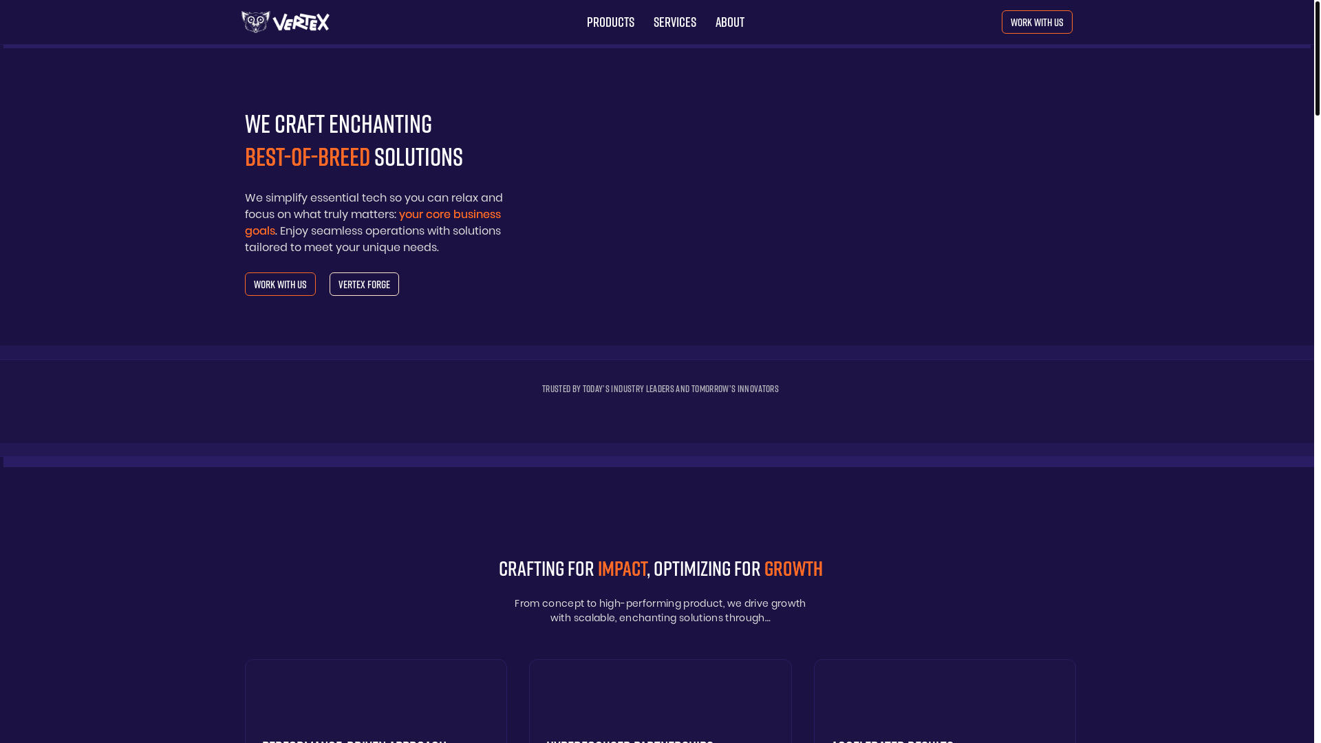 website screenshot of https://vertex-forge.pages.dev/