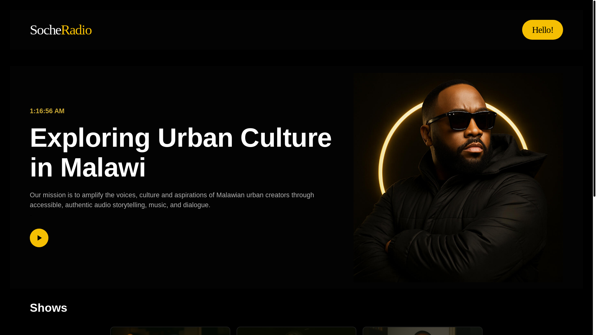 website screenshot of https://socheradio.com/