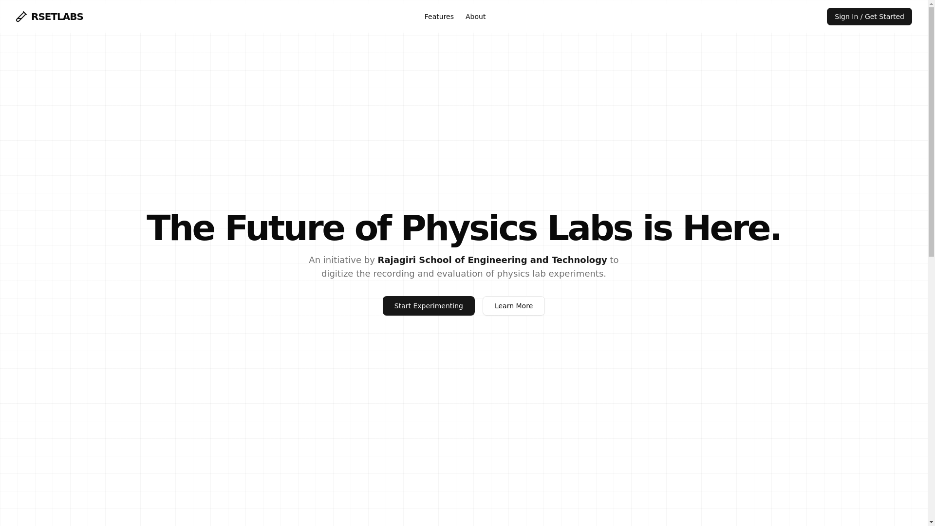 website screenshot of https://rsetlabs.pages.dev/