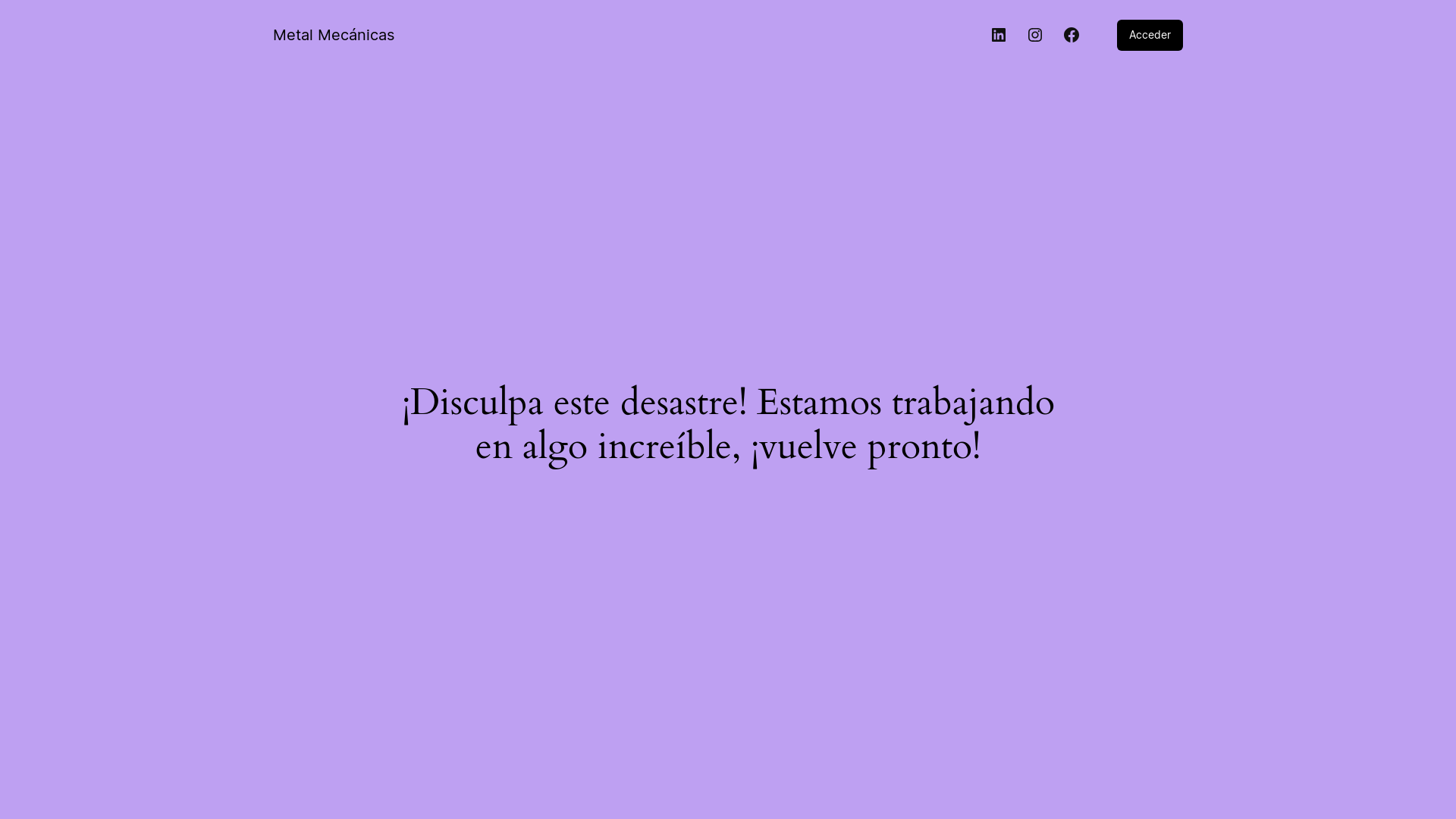 website screenshot of https://metalmecanicas.co/