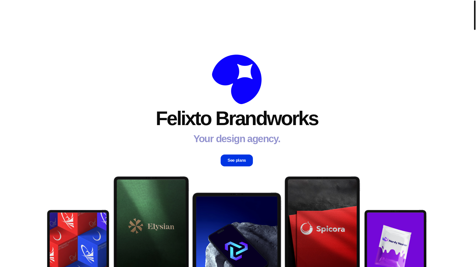 website screenshot of https://felixtobrandworks.com/