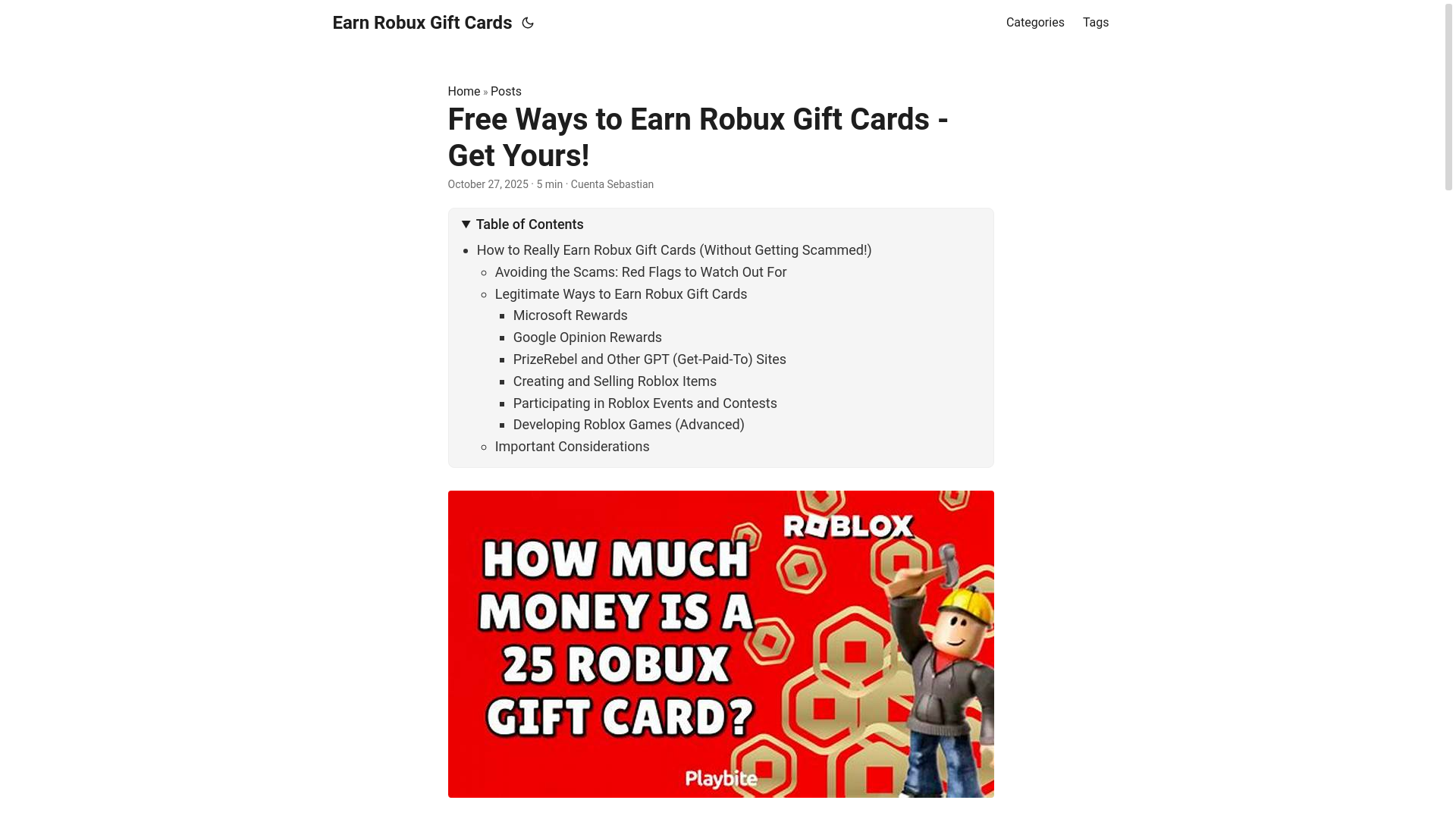 website screenshot of https://earn-robux-gift-cards.pages.dev/