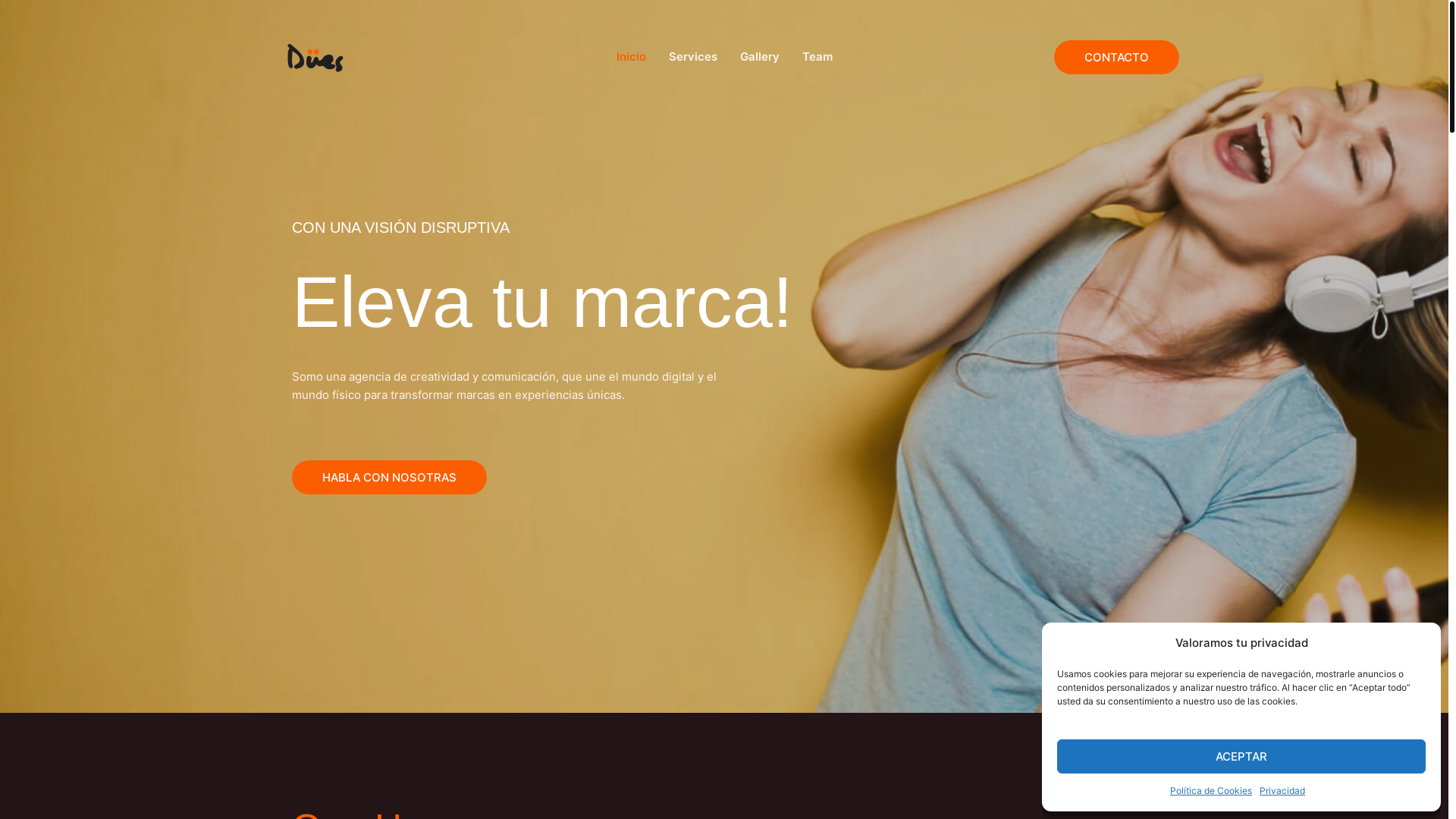 website screenshot of https://duesagencia.com/