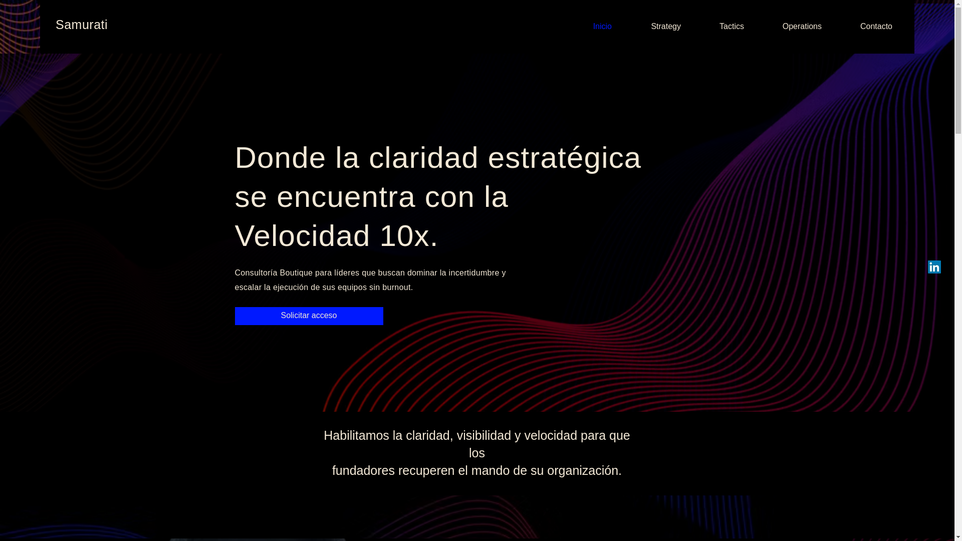 website screenshot of https://samurati.dev/