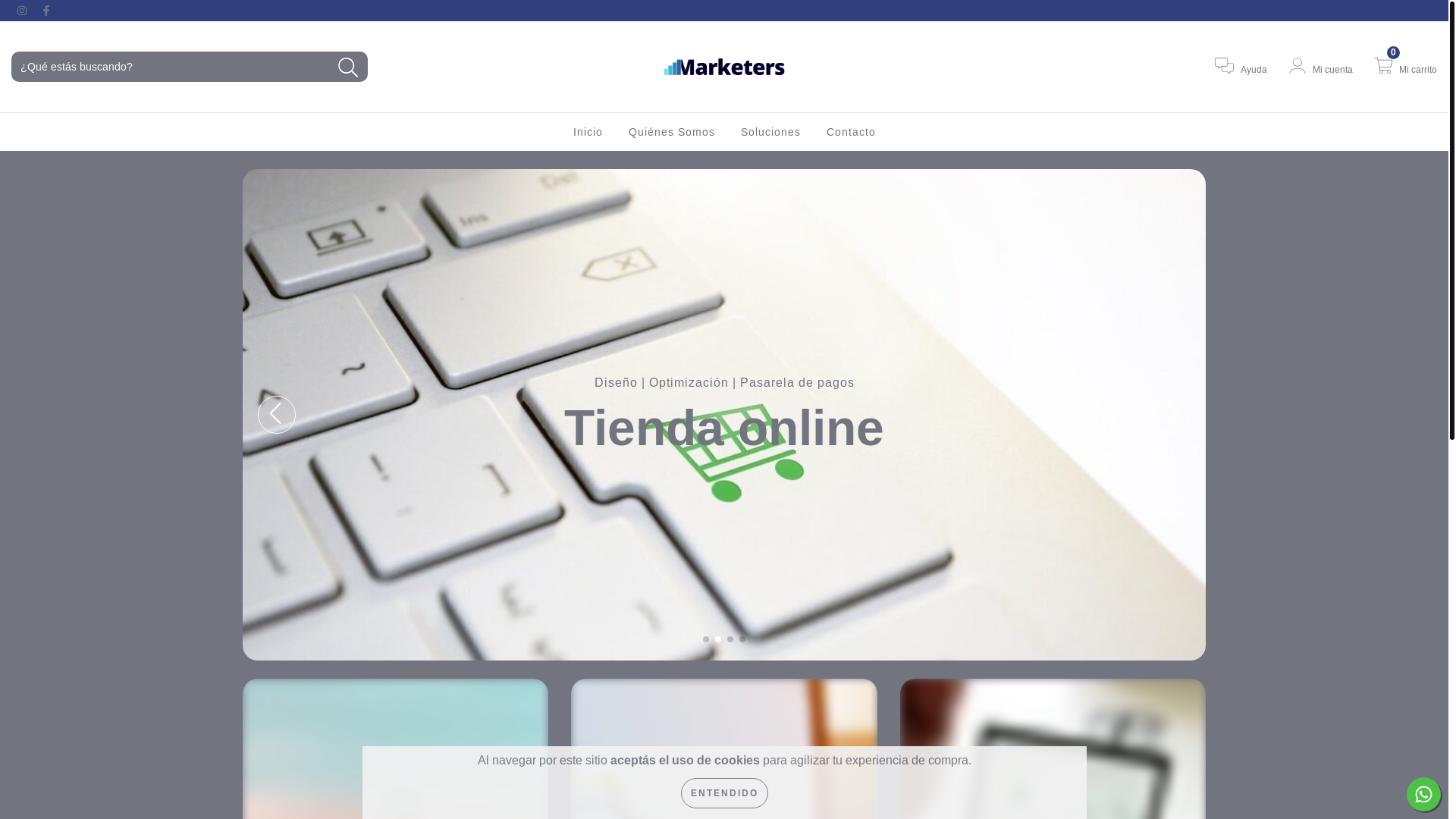 website screenshot of https://m4rketers.com.ar/