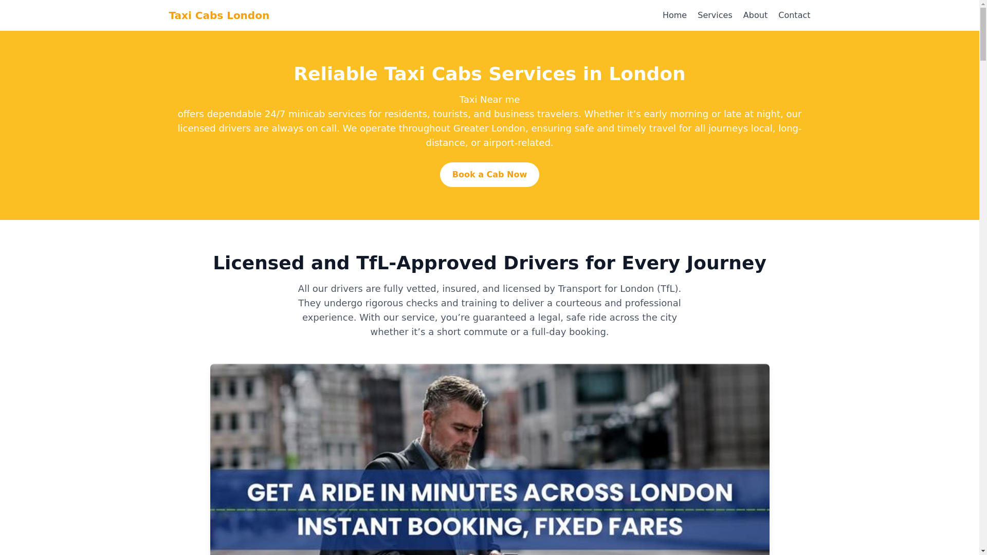website screenshot of https://taxi-cabs-london.pages.dev/