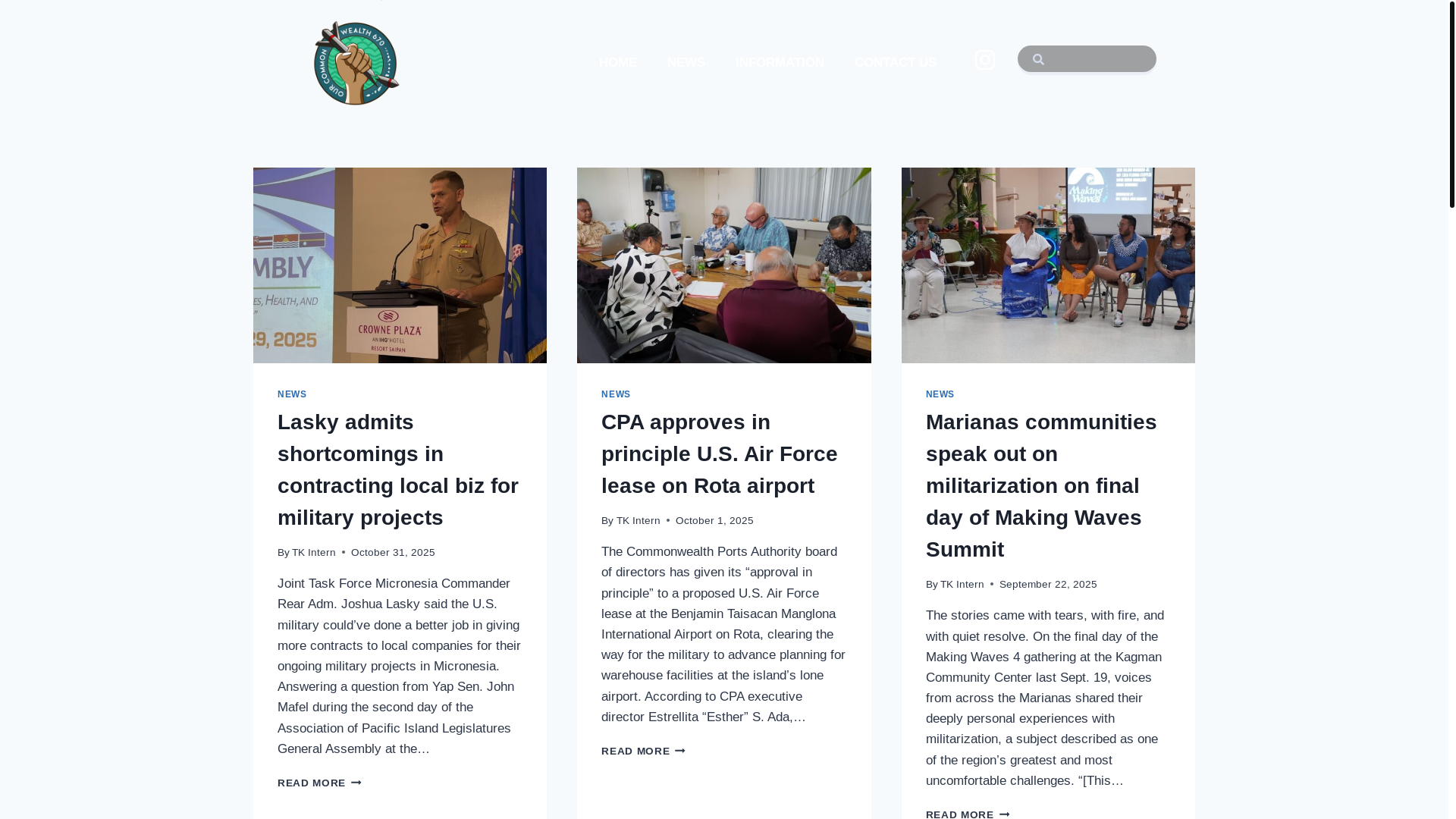 website screenshot of https://ourcommonwealth670.com/